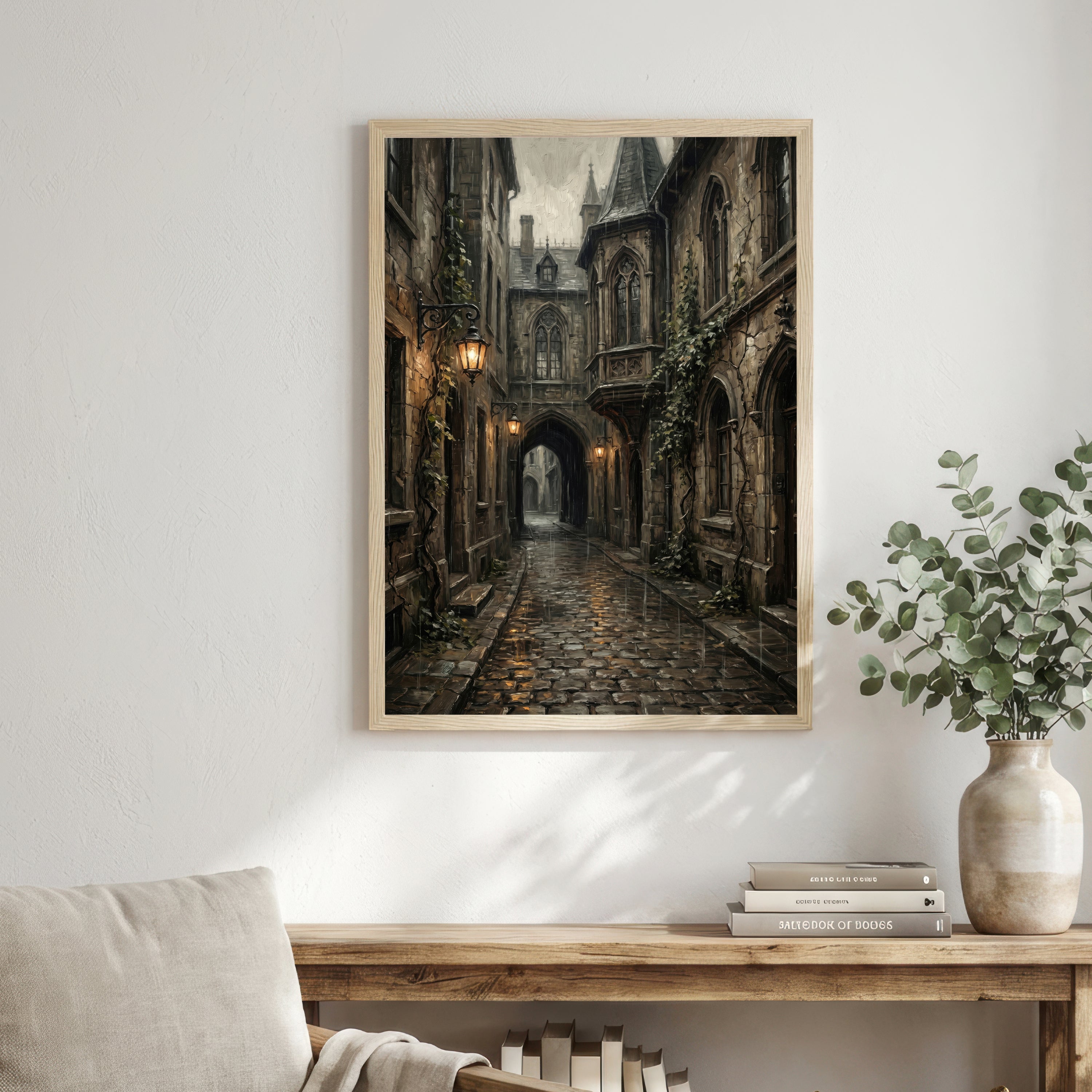 Gothic Medieval Alley Art Print