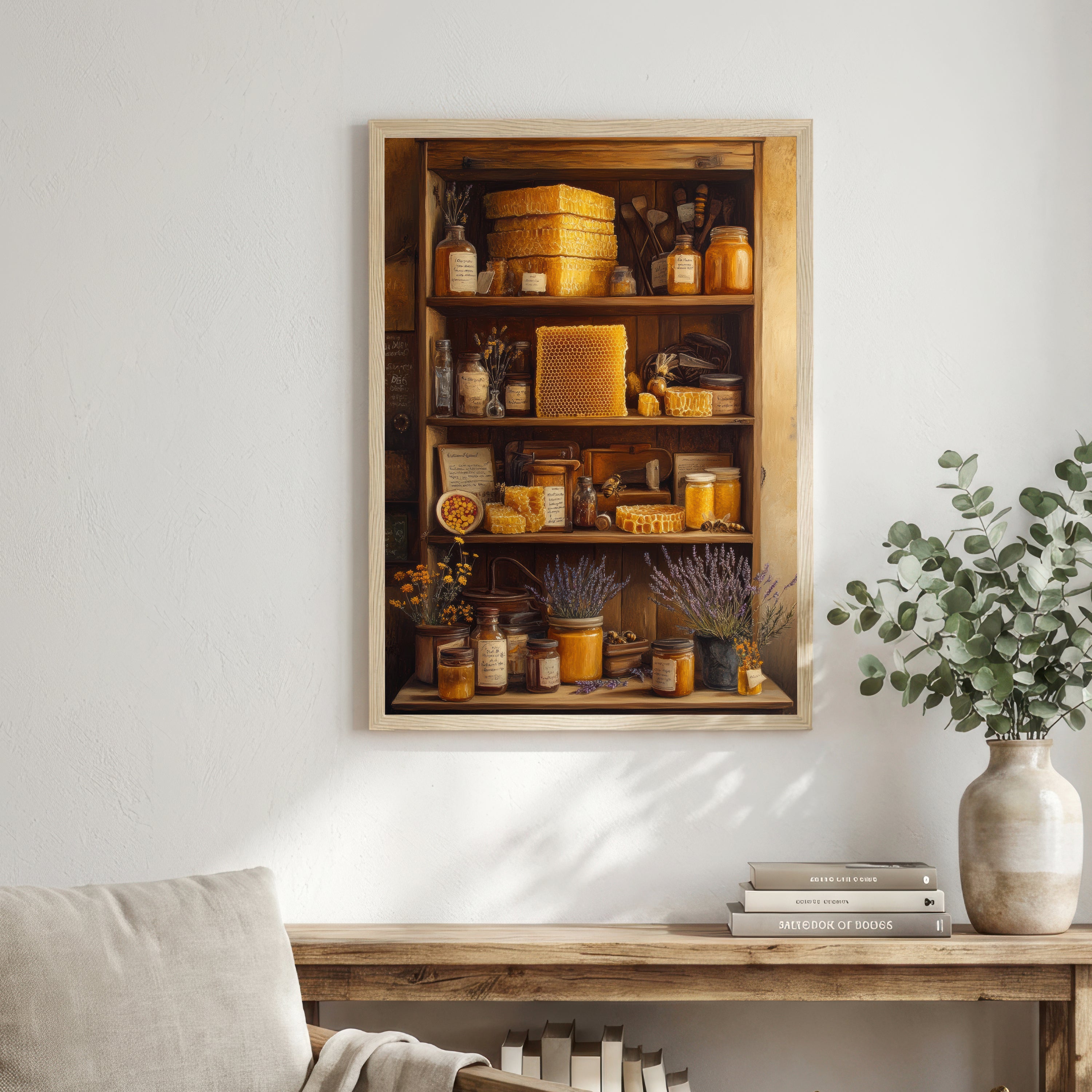 Honeycomb Apothecary Still Life Art Print