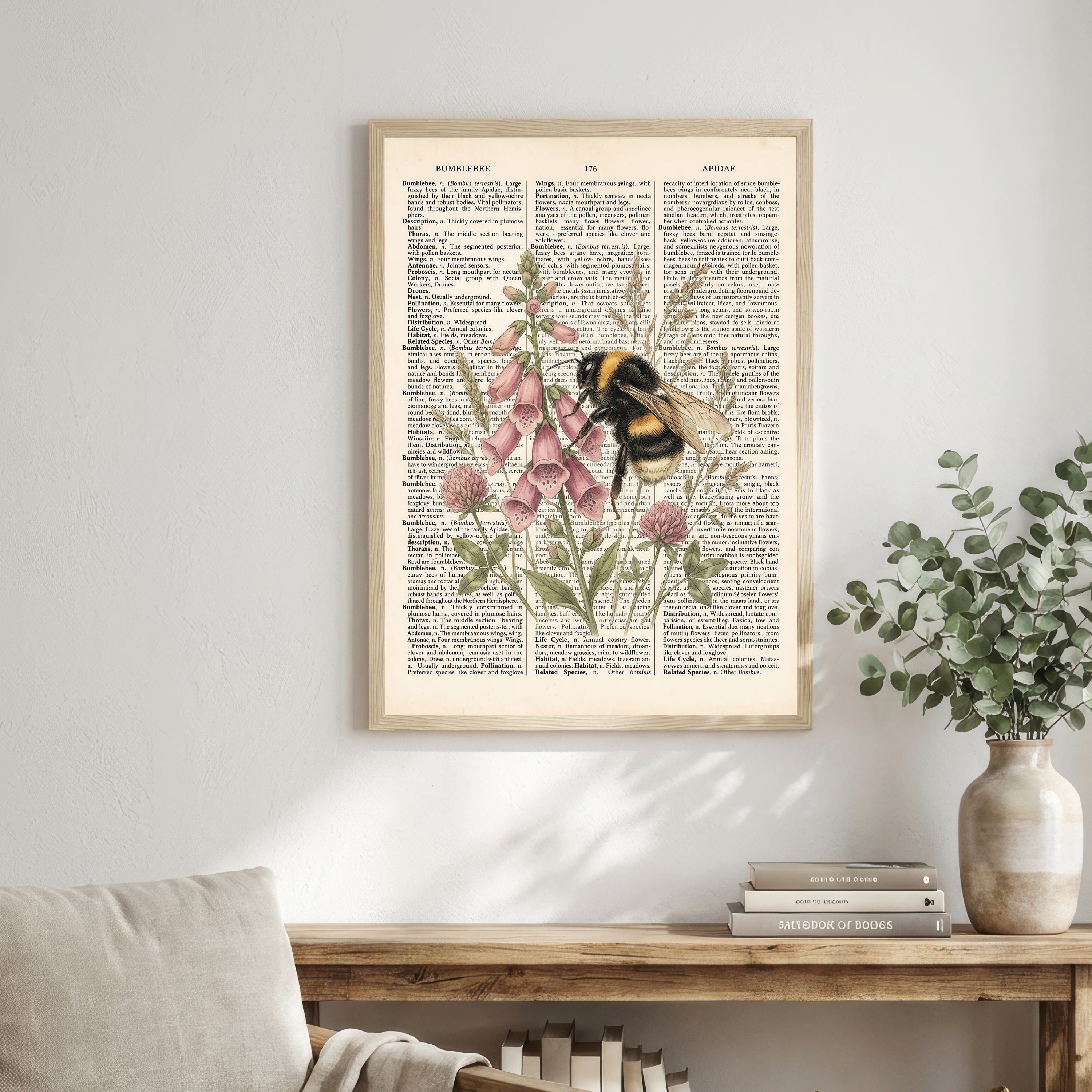 Bumblebee Botanical Art Print