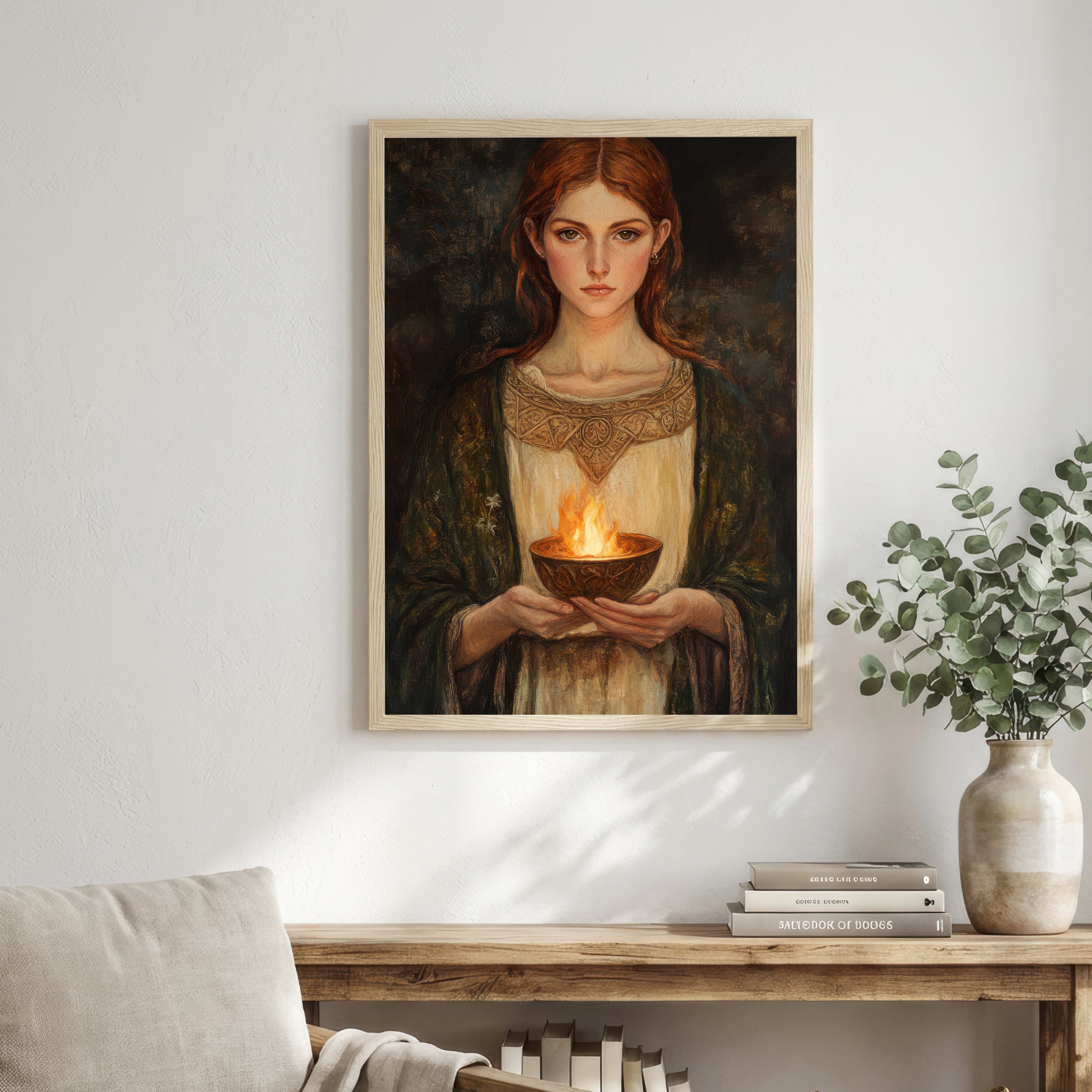 Flame Bearer Medieval Fantasy Art Print