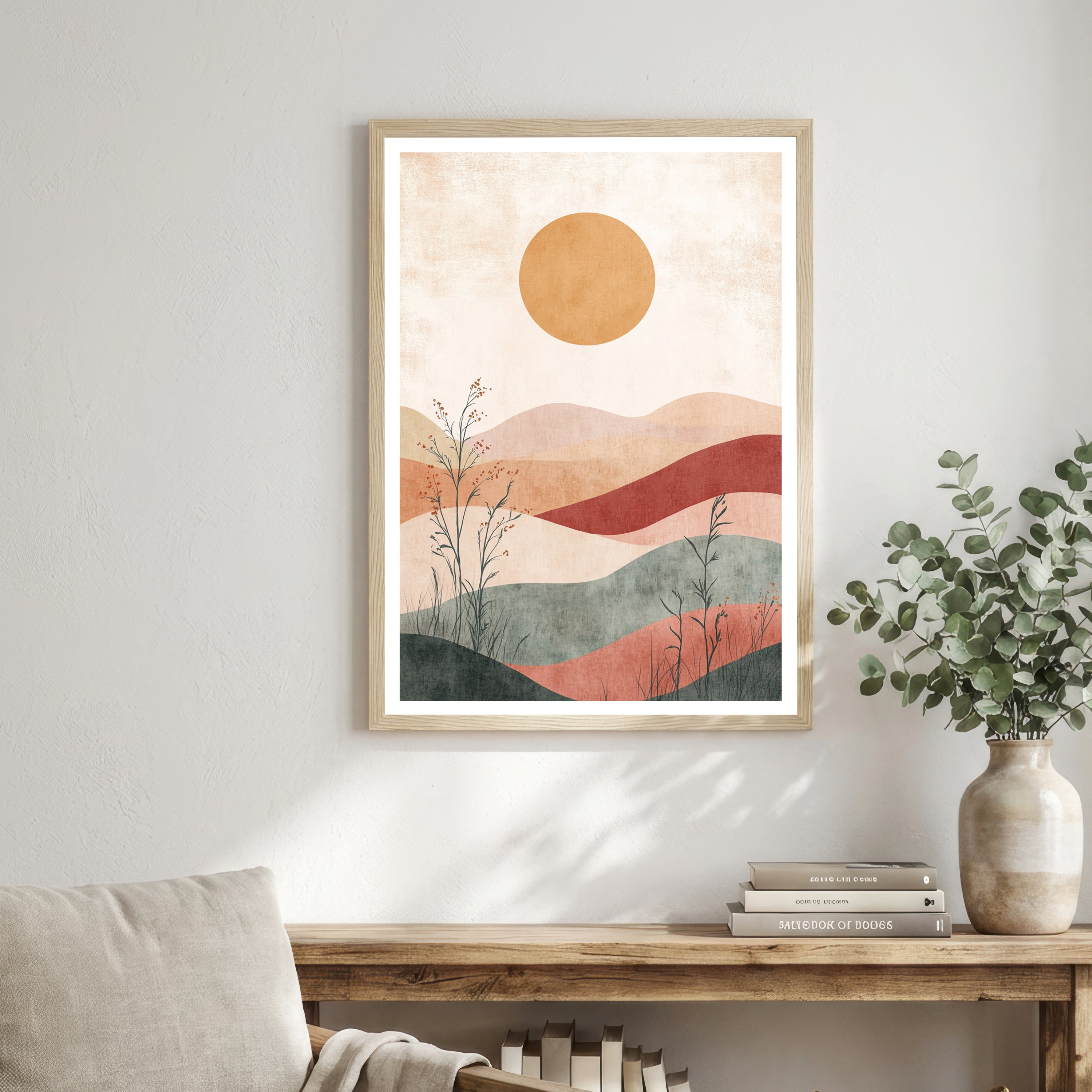 Abstract Rolling Hills Art Print
