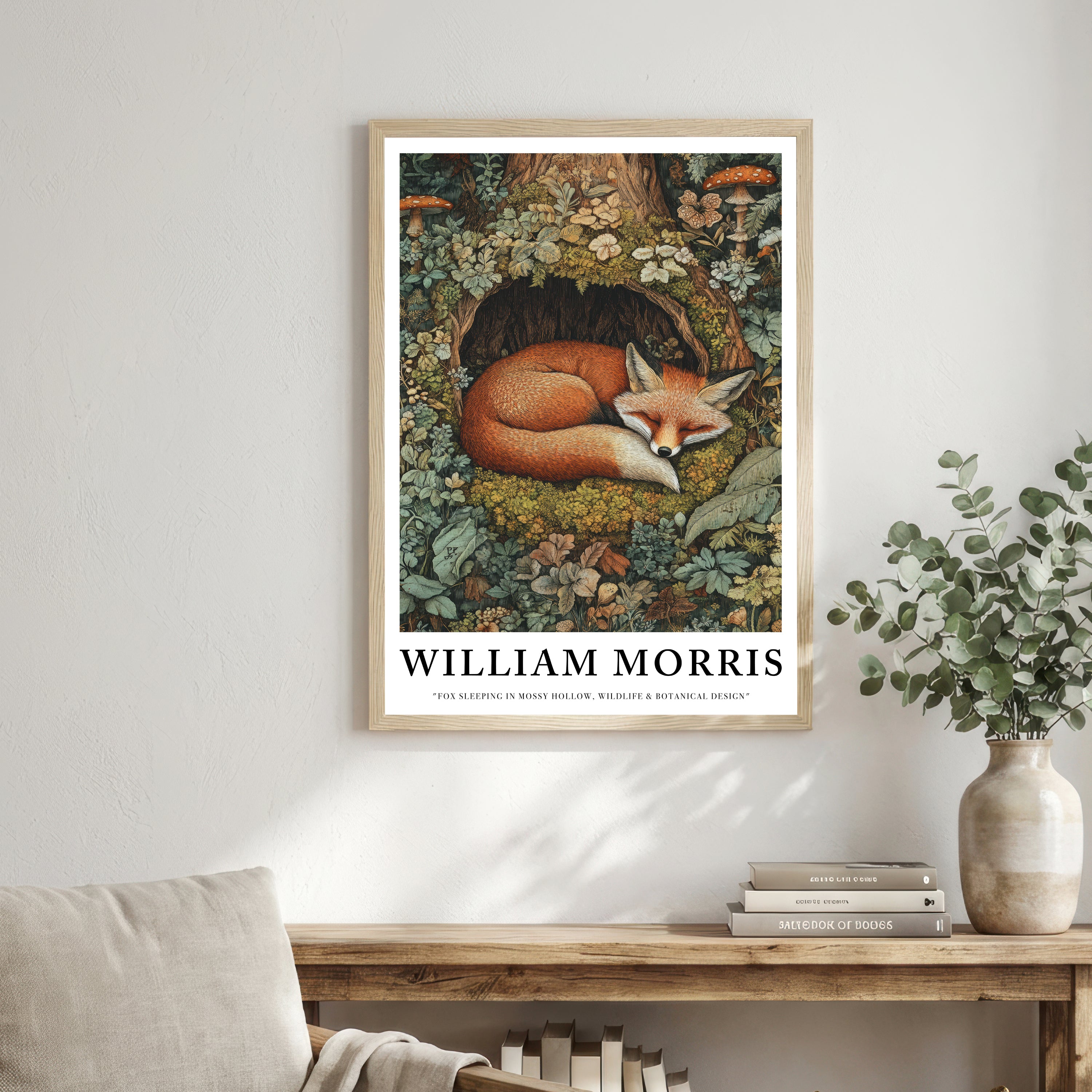 William Morris Inspired Fox Art Print