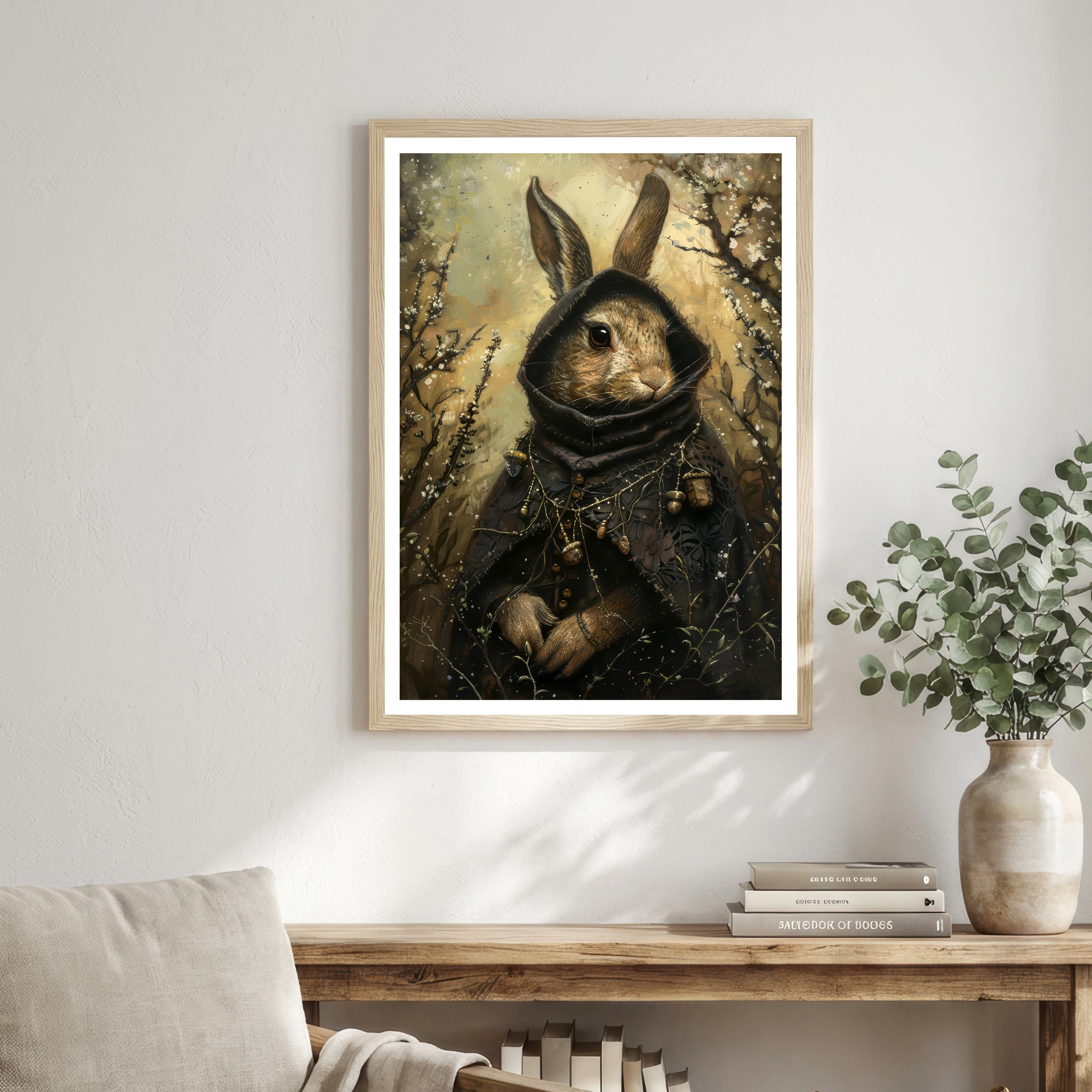 Gothic Rabbit Art Print