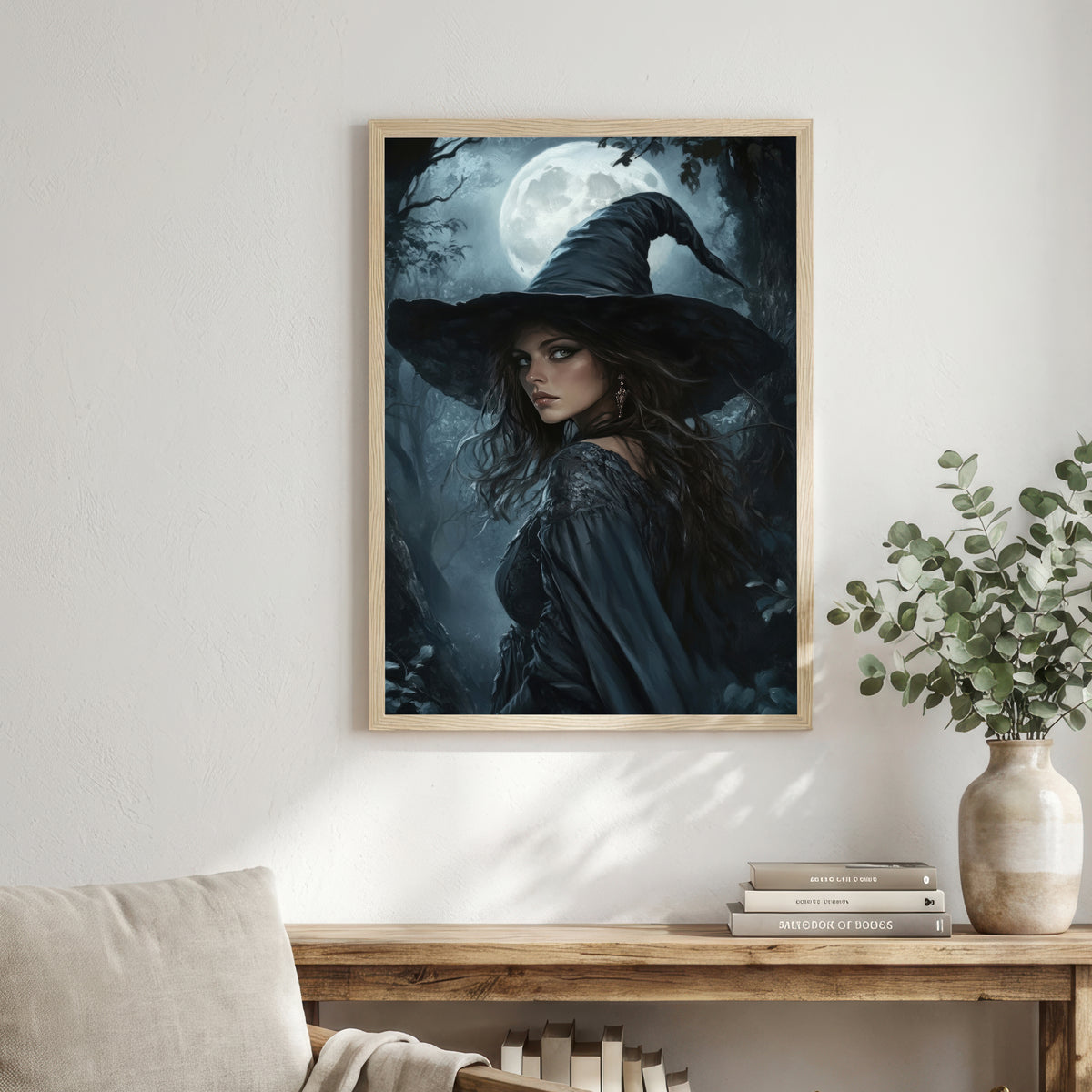 Moonlit Witch Dark Fantasy Art Print