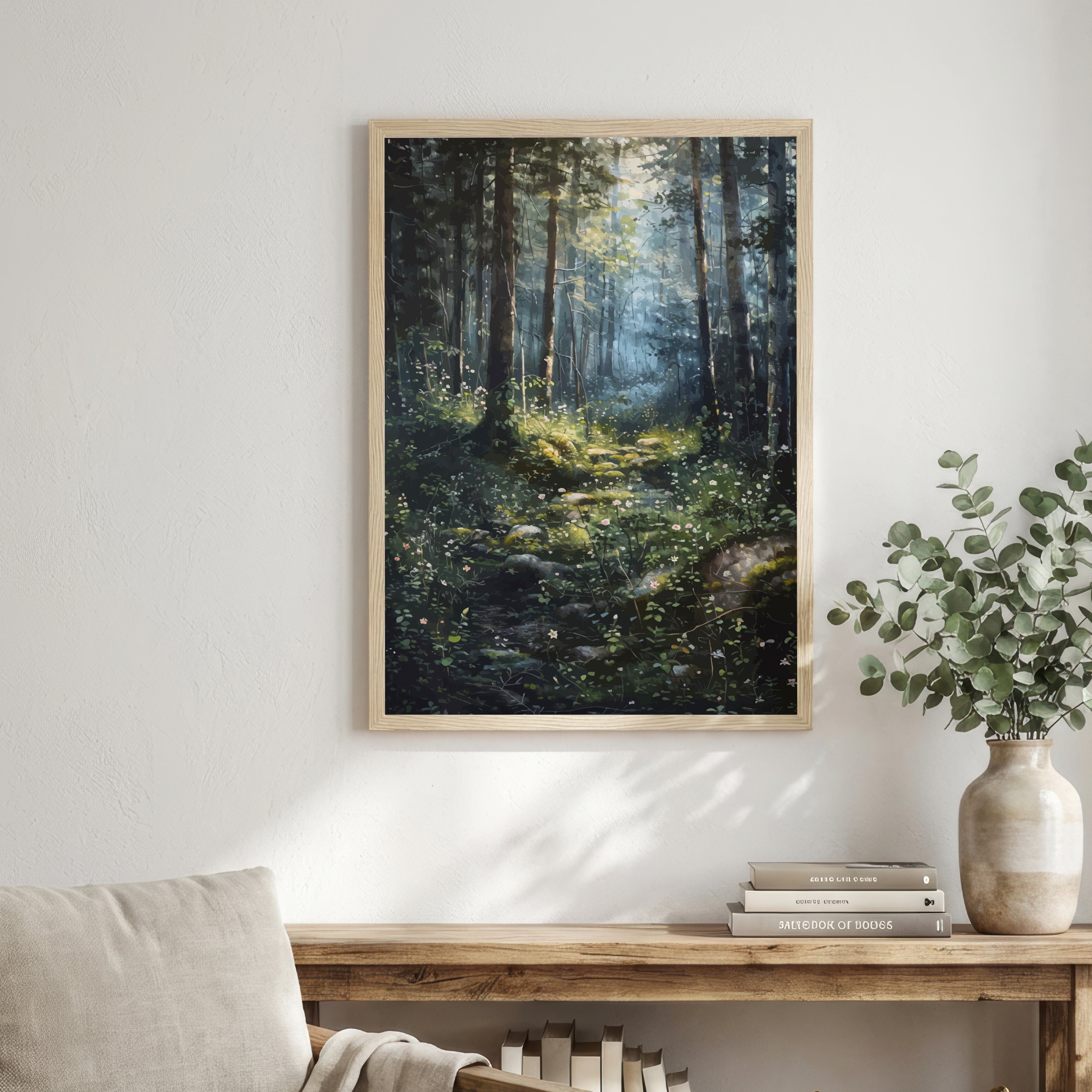 Moody Woodland Forest Art Print