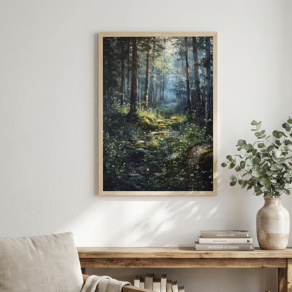 Moody Woodland Forest Art Print