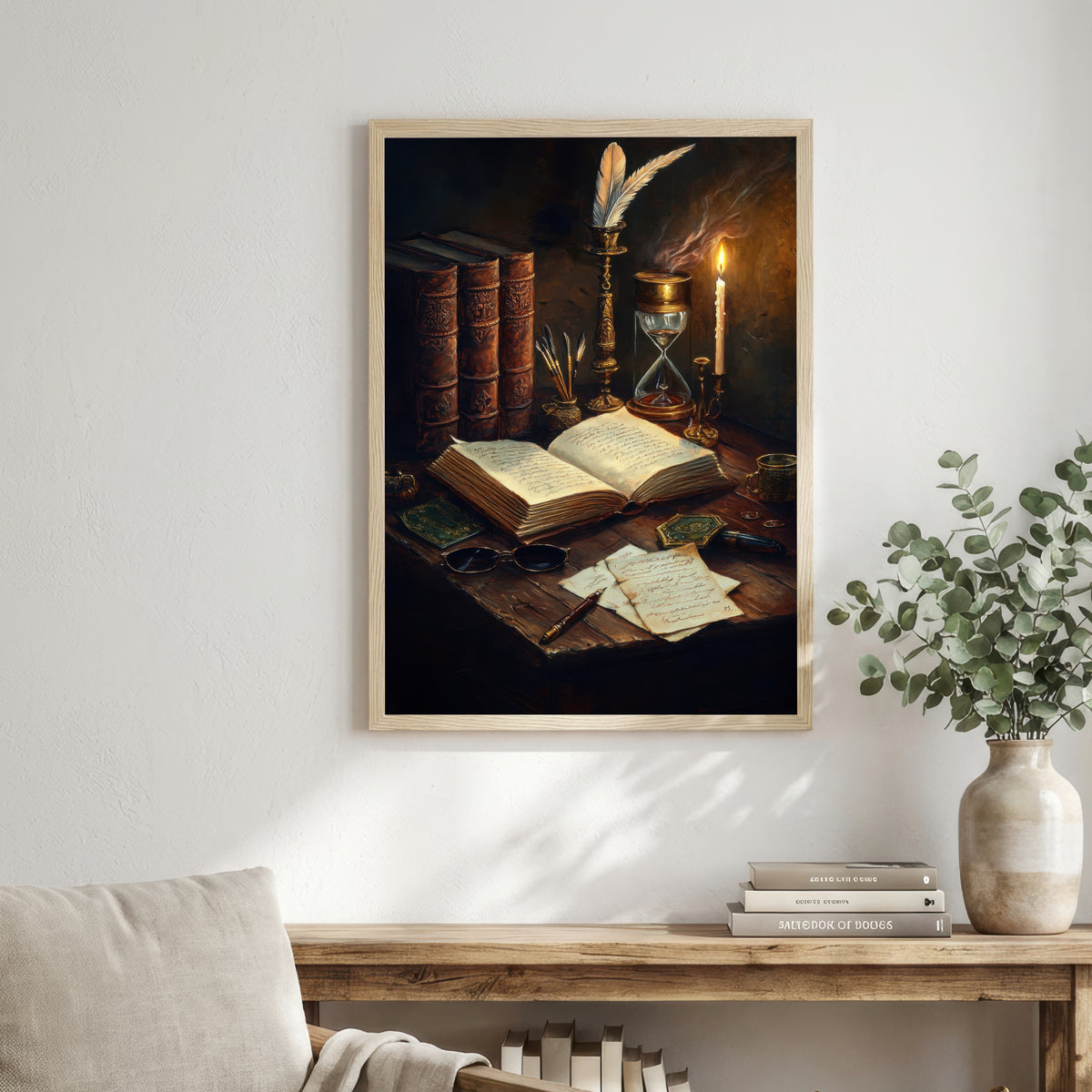 Dark Academia Writing Desk Art Print