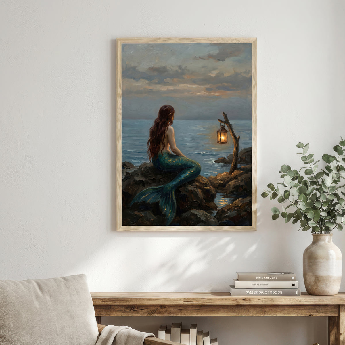 Mermaid by the Sea Art Print