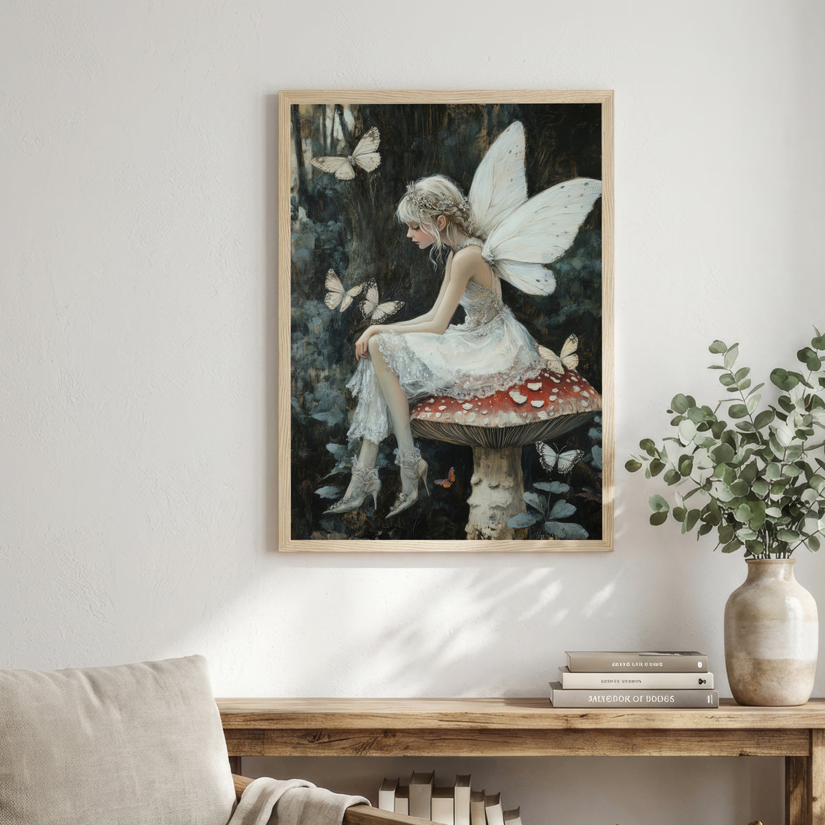 Fairy Girl Mushroom Art Print