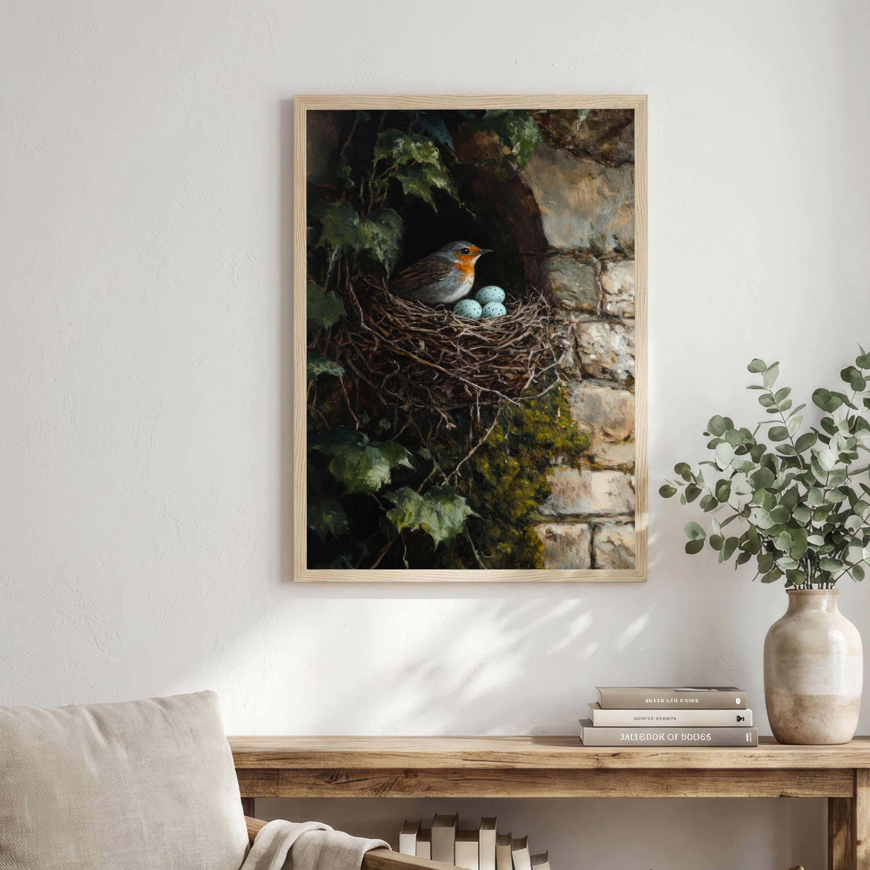 Robin Nest Painterly Art Print