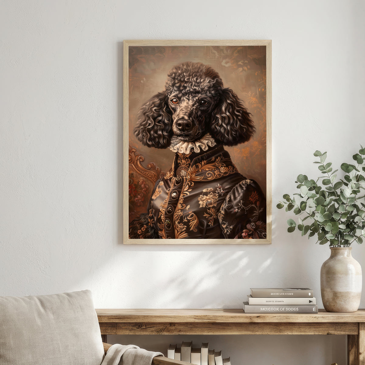 Aristocratic Poodle Dark Academia Art Print