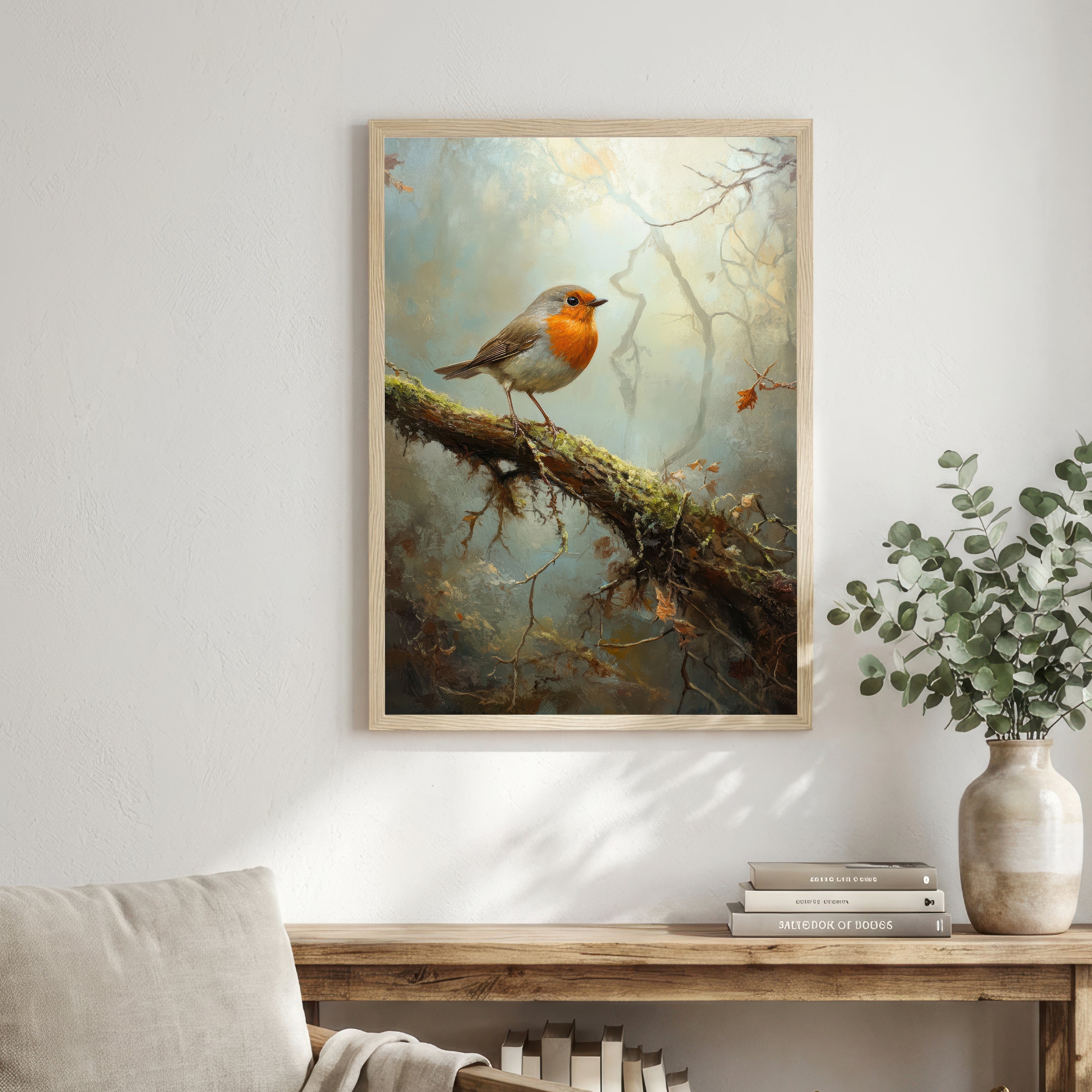 Robin Woodland Art Print