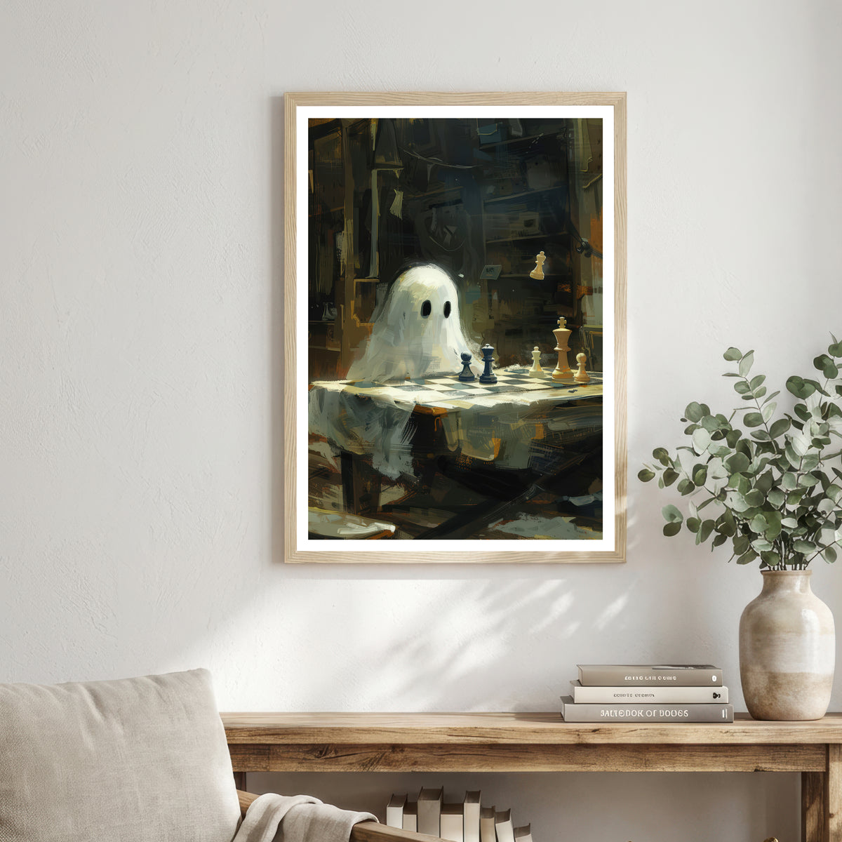 Ghost Chess Surreal Art Print