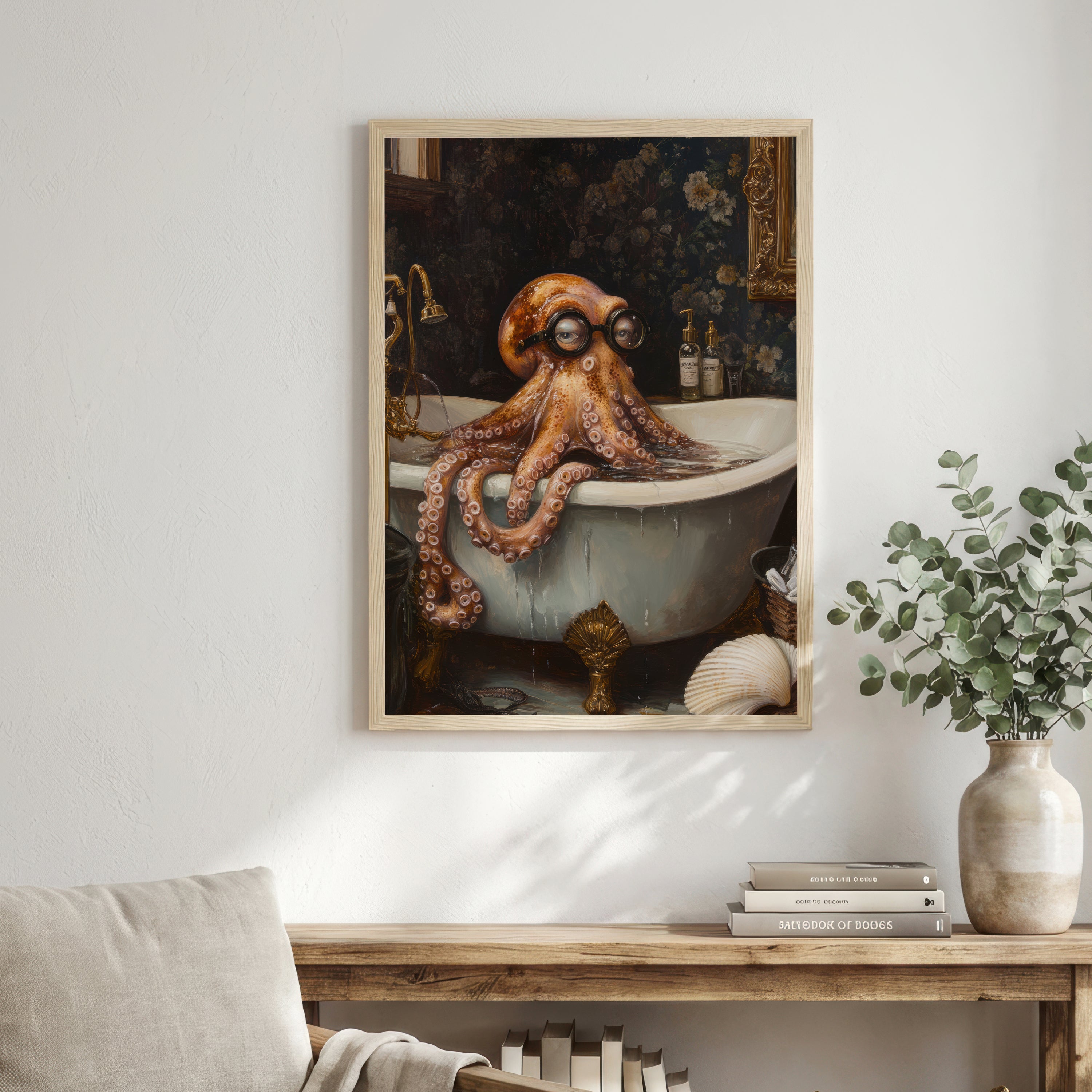 Victorian Octopus Dark Academia Art Print