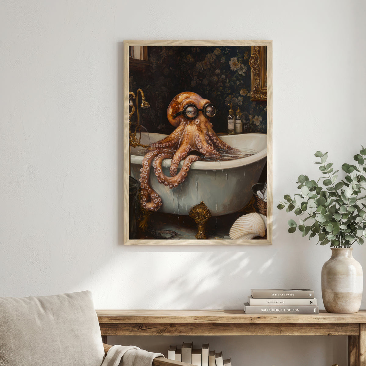 Victorian Octopus Dark Academia Art Print