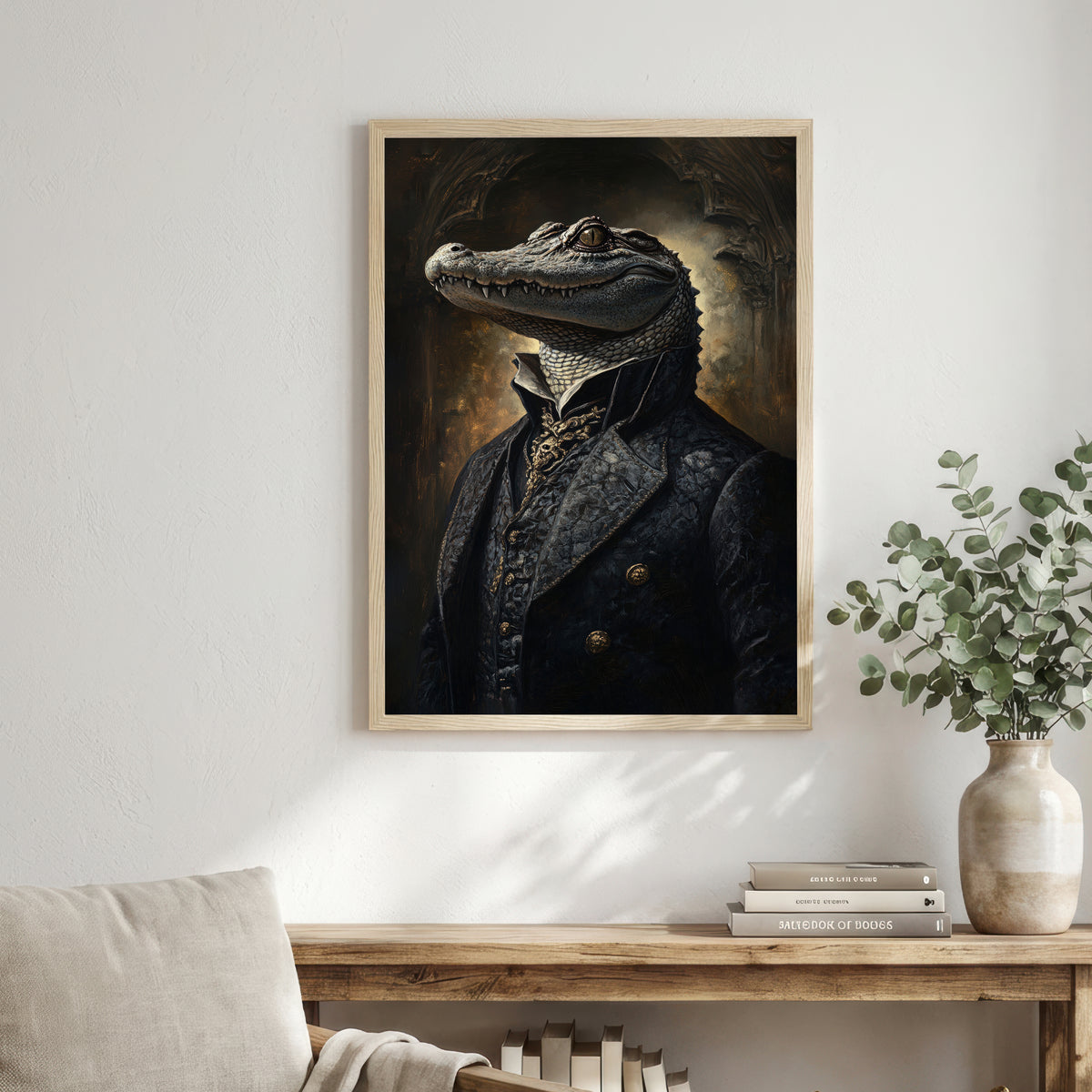 Victorian Crocodile Art Print