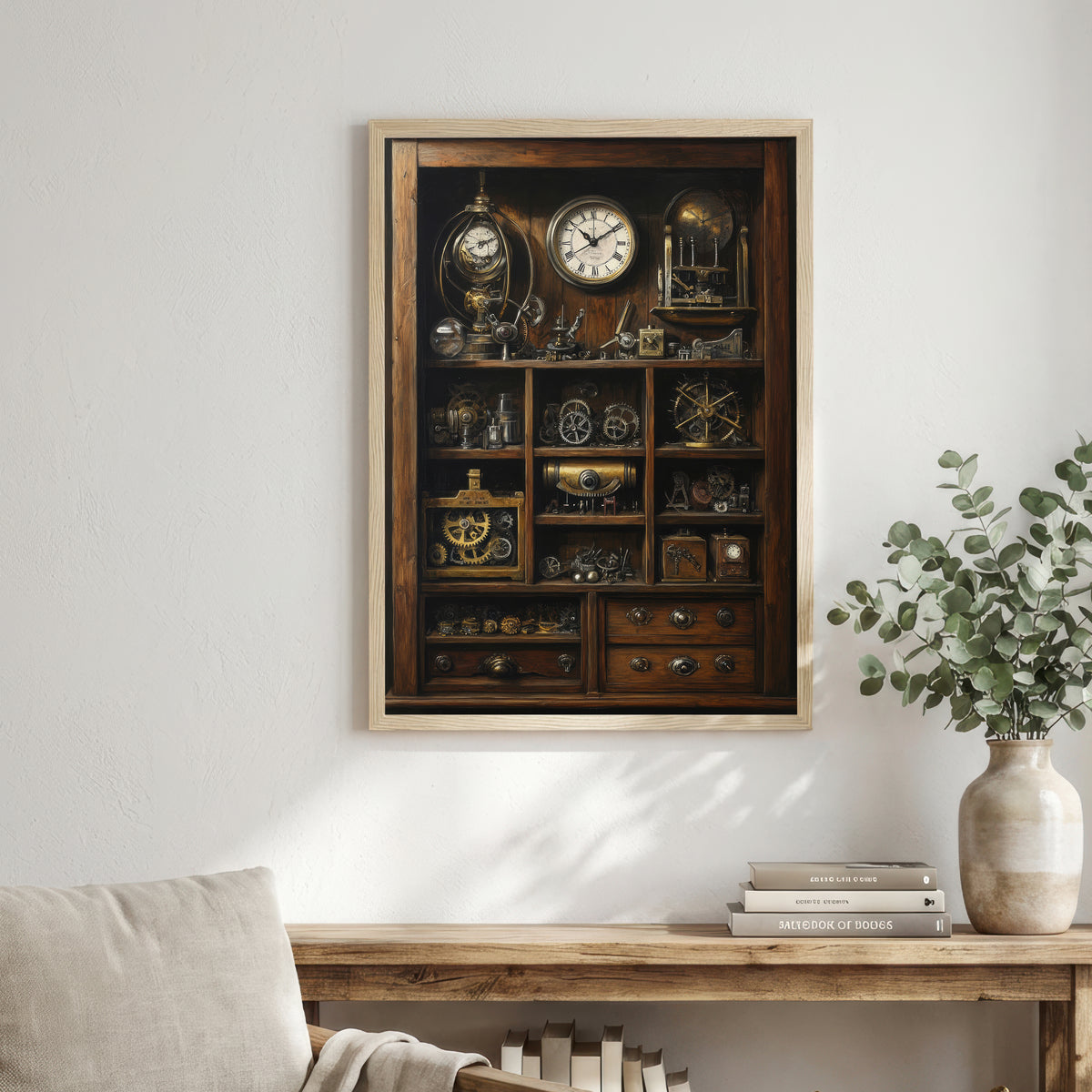 Antique Clockmaker Cabinet Art Print