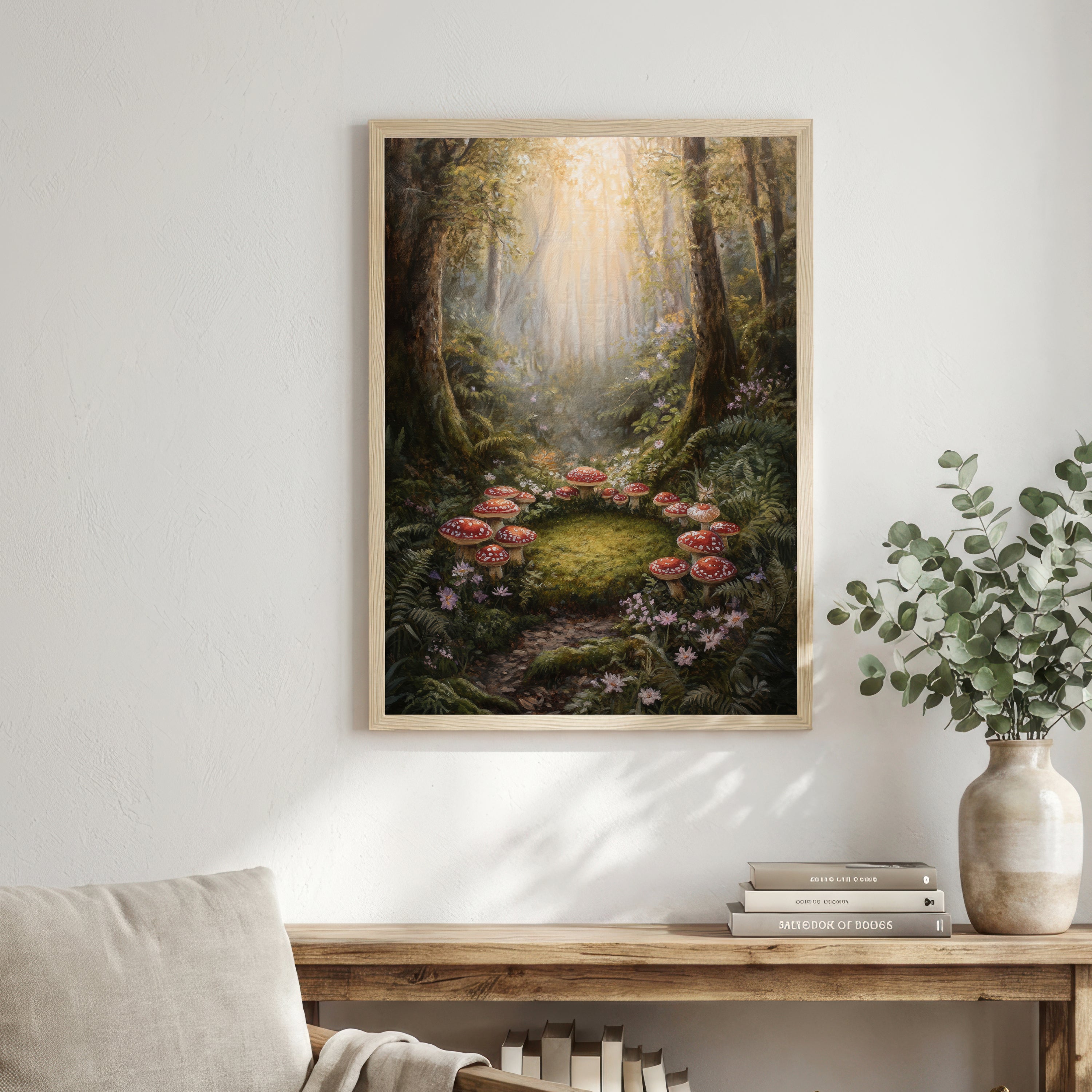 Enchanted Mushroom Forest Art Print