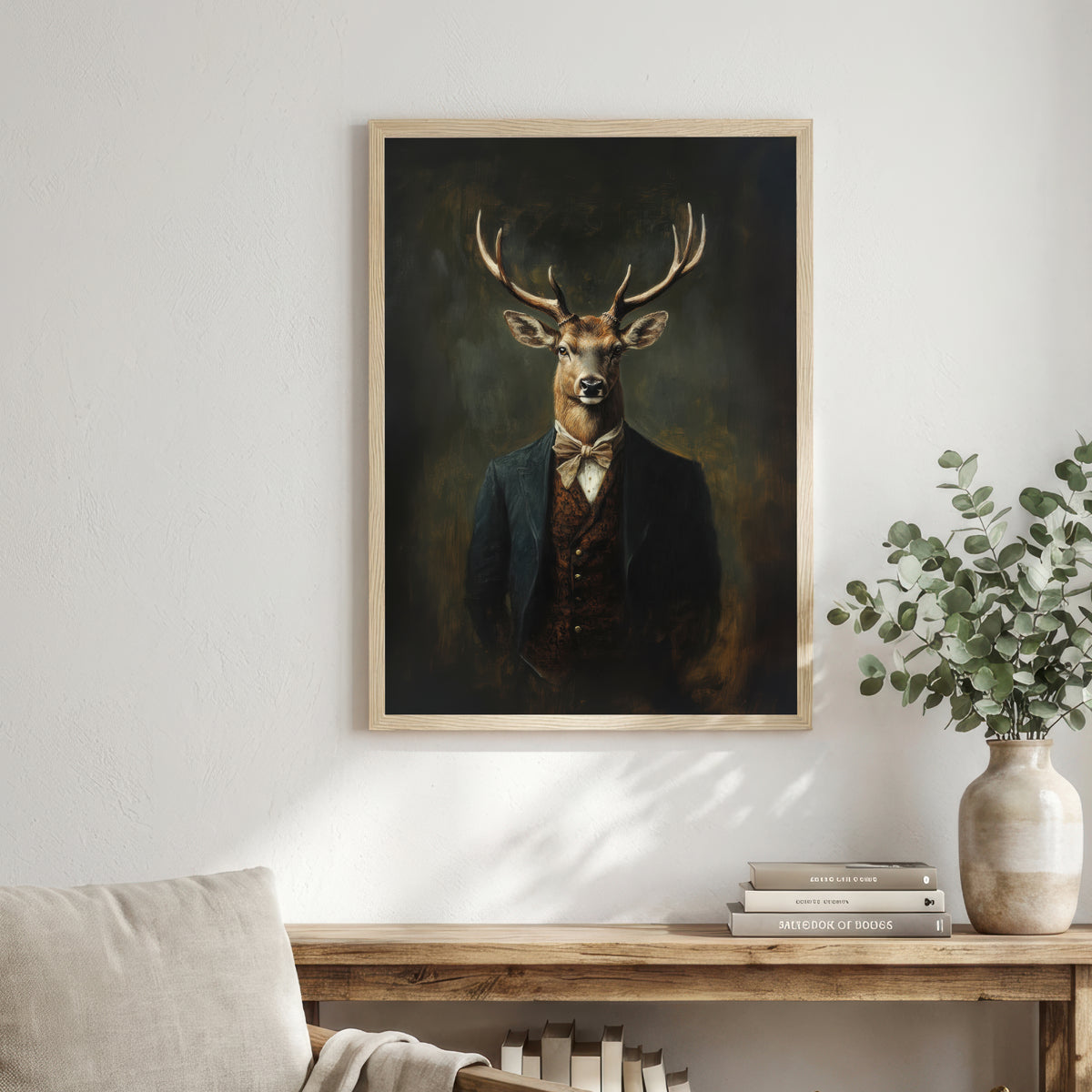 Dapper Stag Dark Academia Art Print