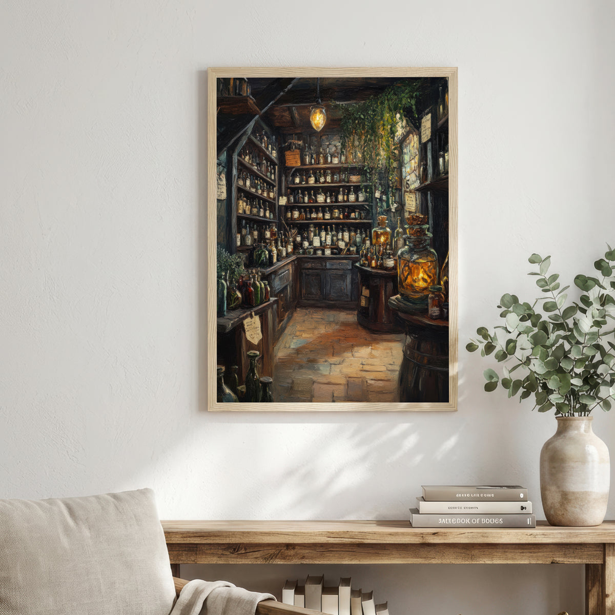 Moody Apothecary Shop Art Print