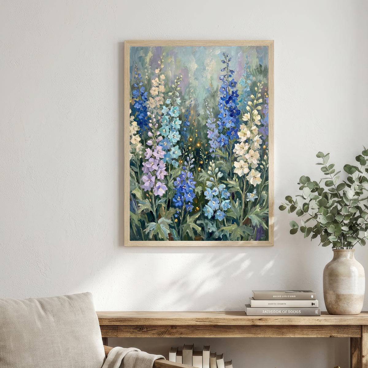 Blue Wildflower Meadow Art Print