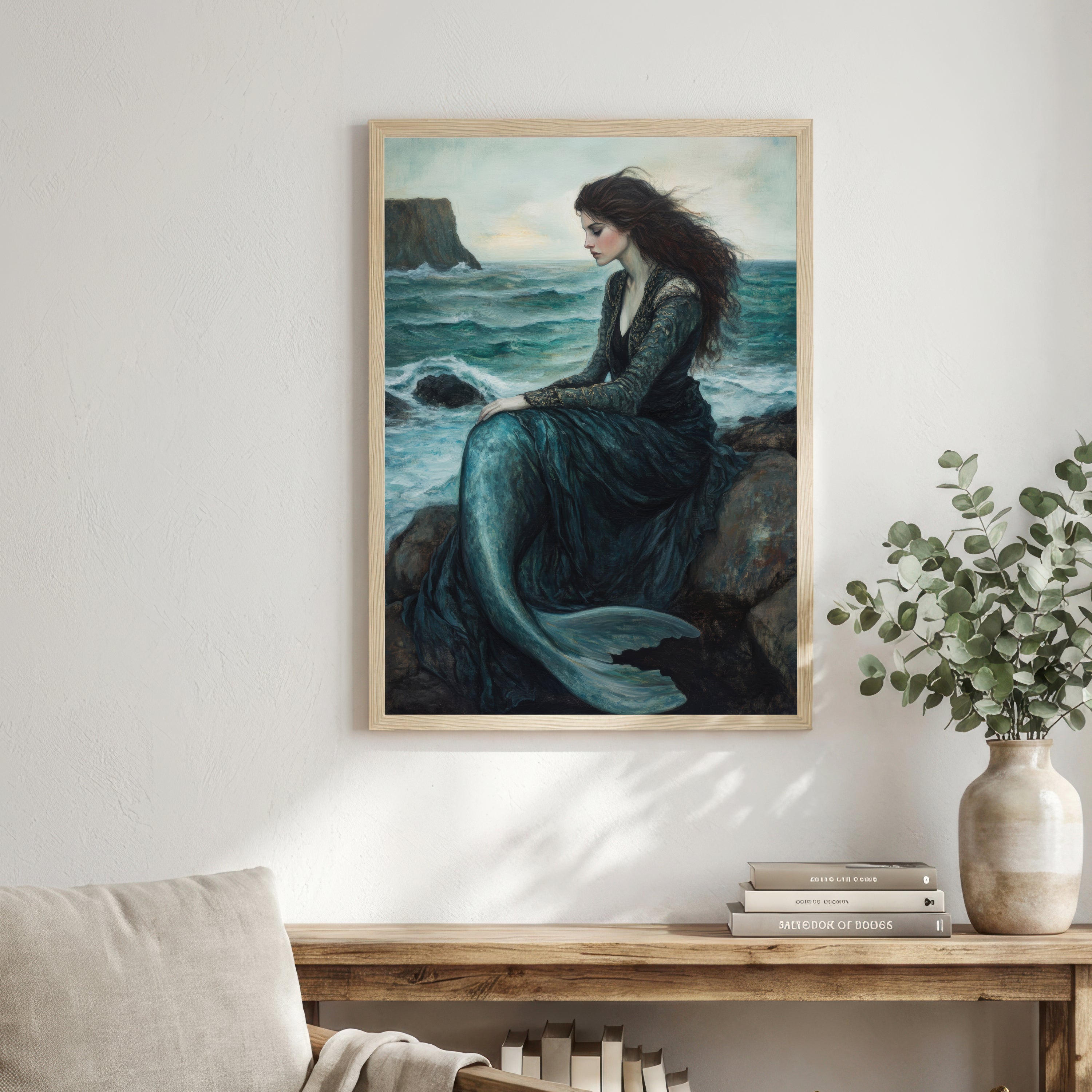 Mermaid Seaside Romantic Art Print