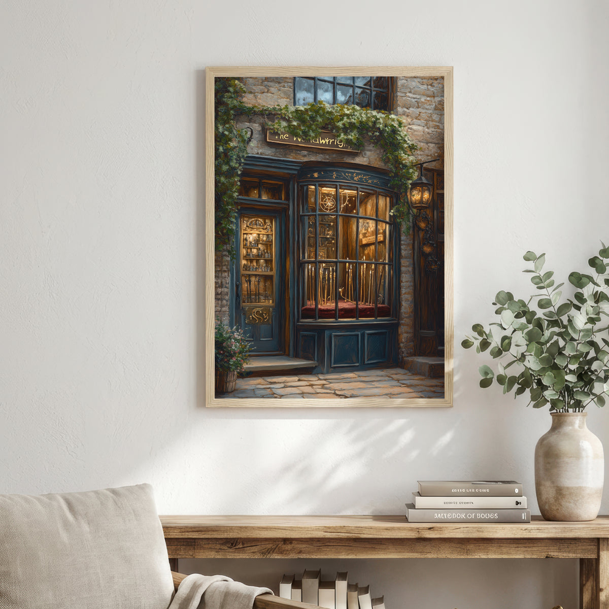 Ivy-Clad Vintage Pub Art Print