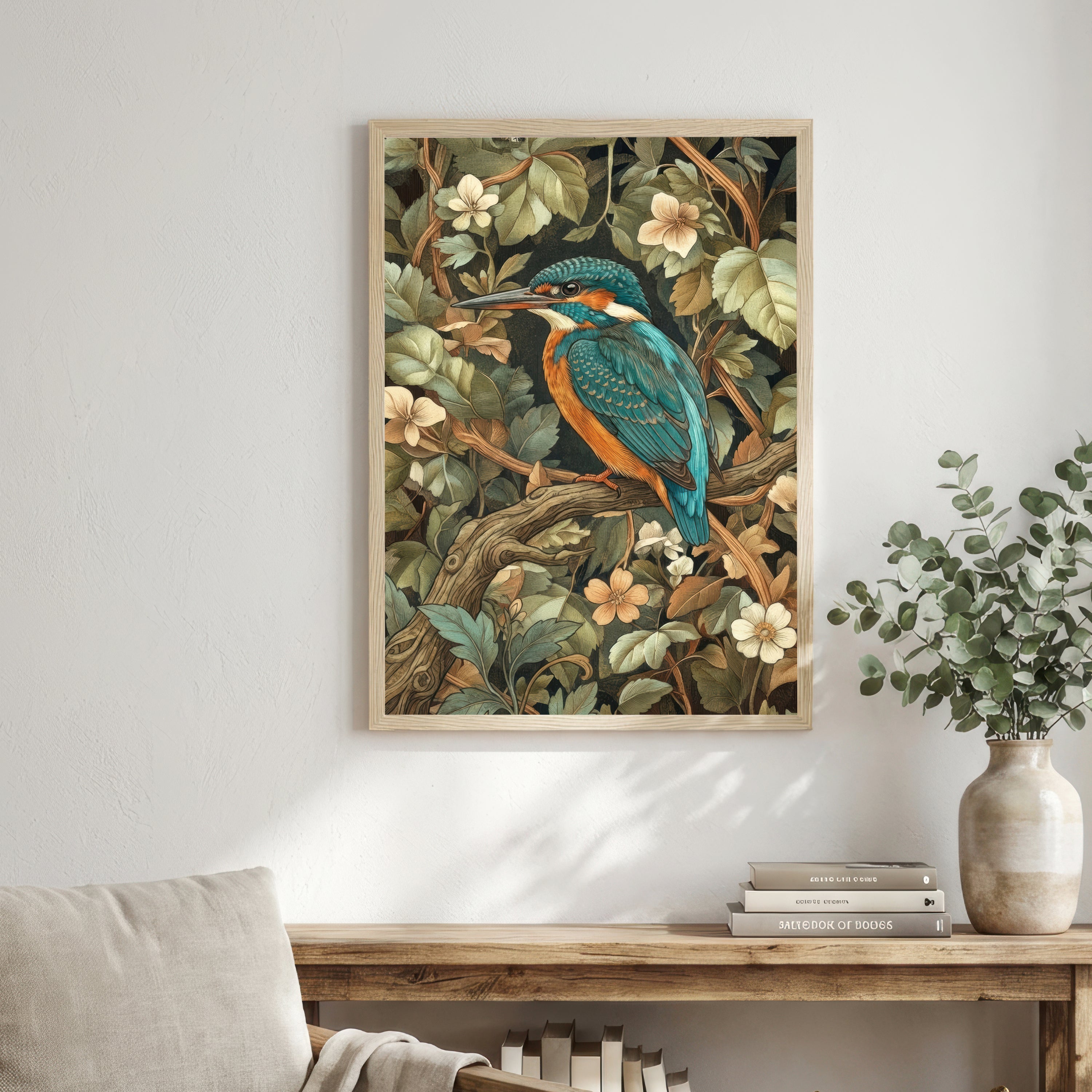Kingfisher Botanical Art Print