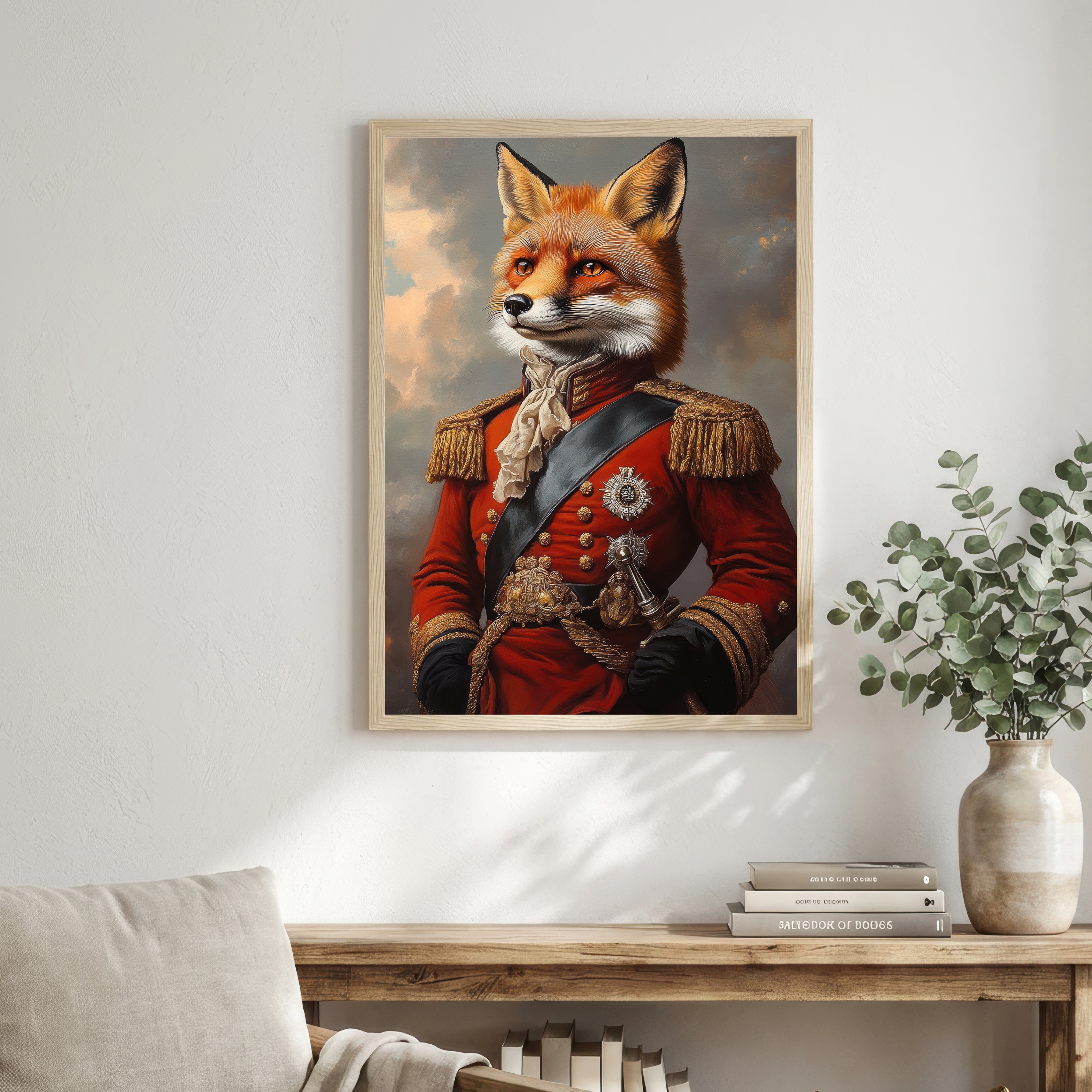Dapper Fox Military Art Print