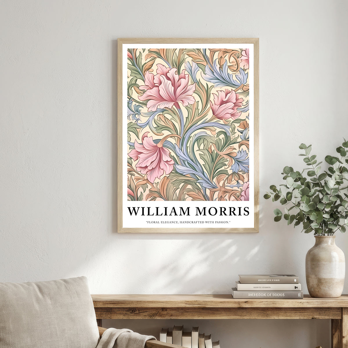 William Morris Inspired Floral Art Print