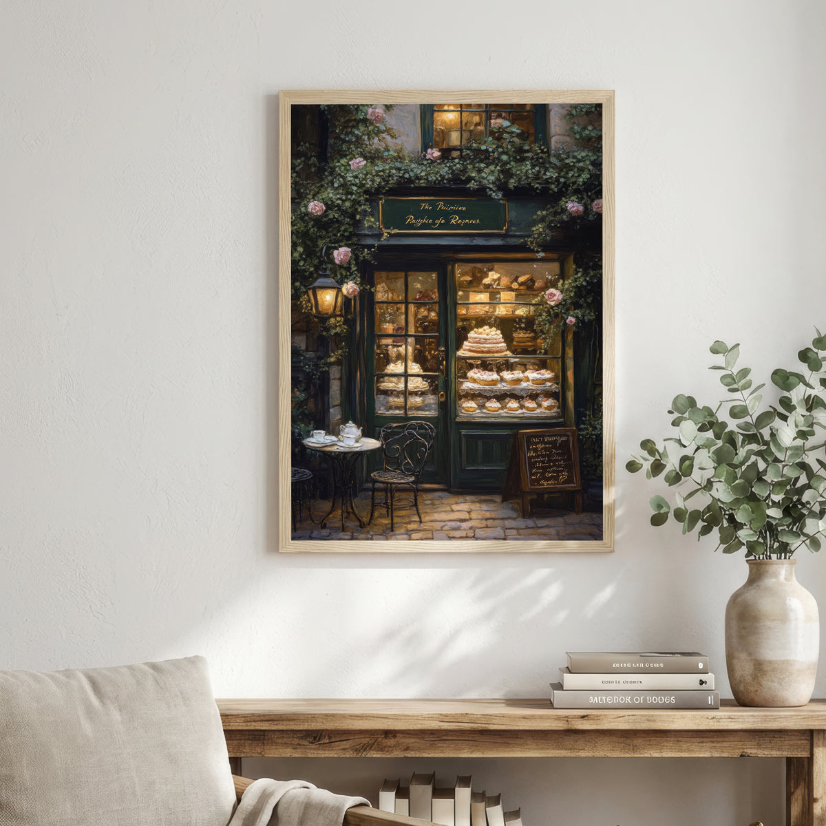 Romantic Patisserie Shopfront Art Print