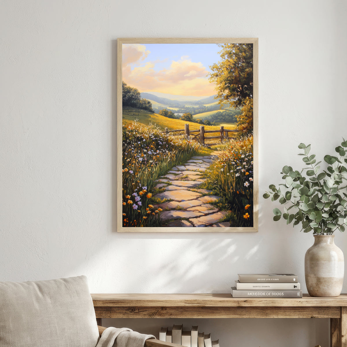 Wildflower Country Path Art Print