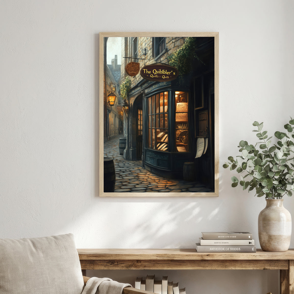 Wizard Bookshop Alley Art Print