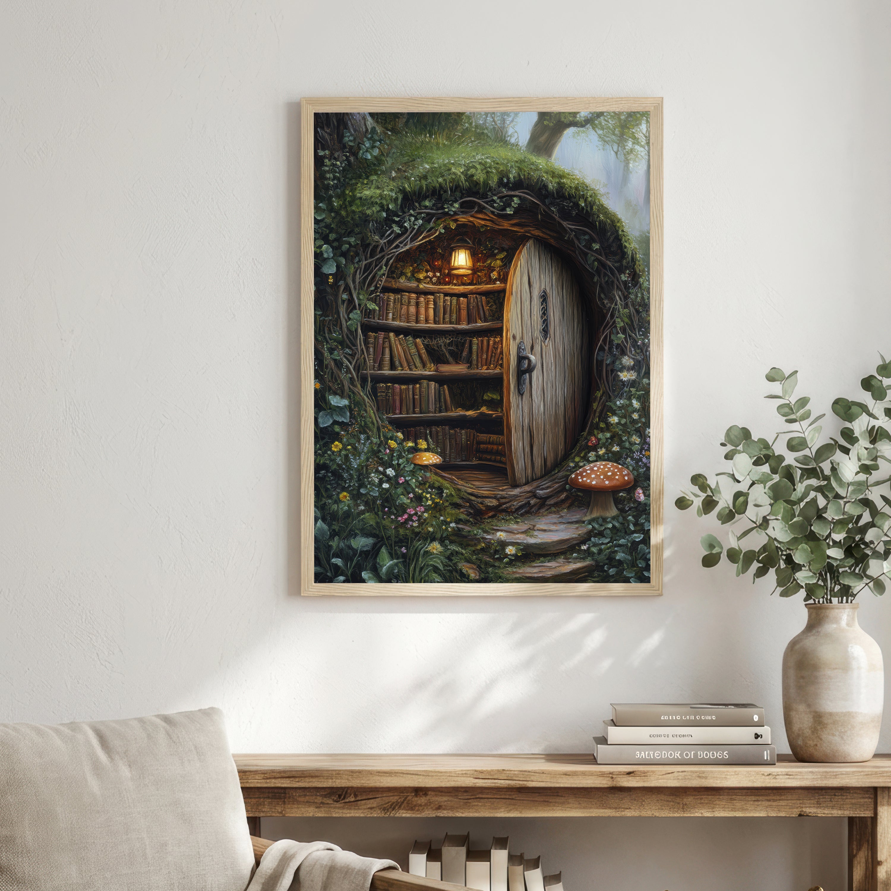 Enchanted Tree Hollow Library Art Print