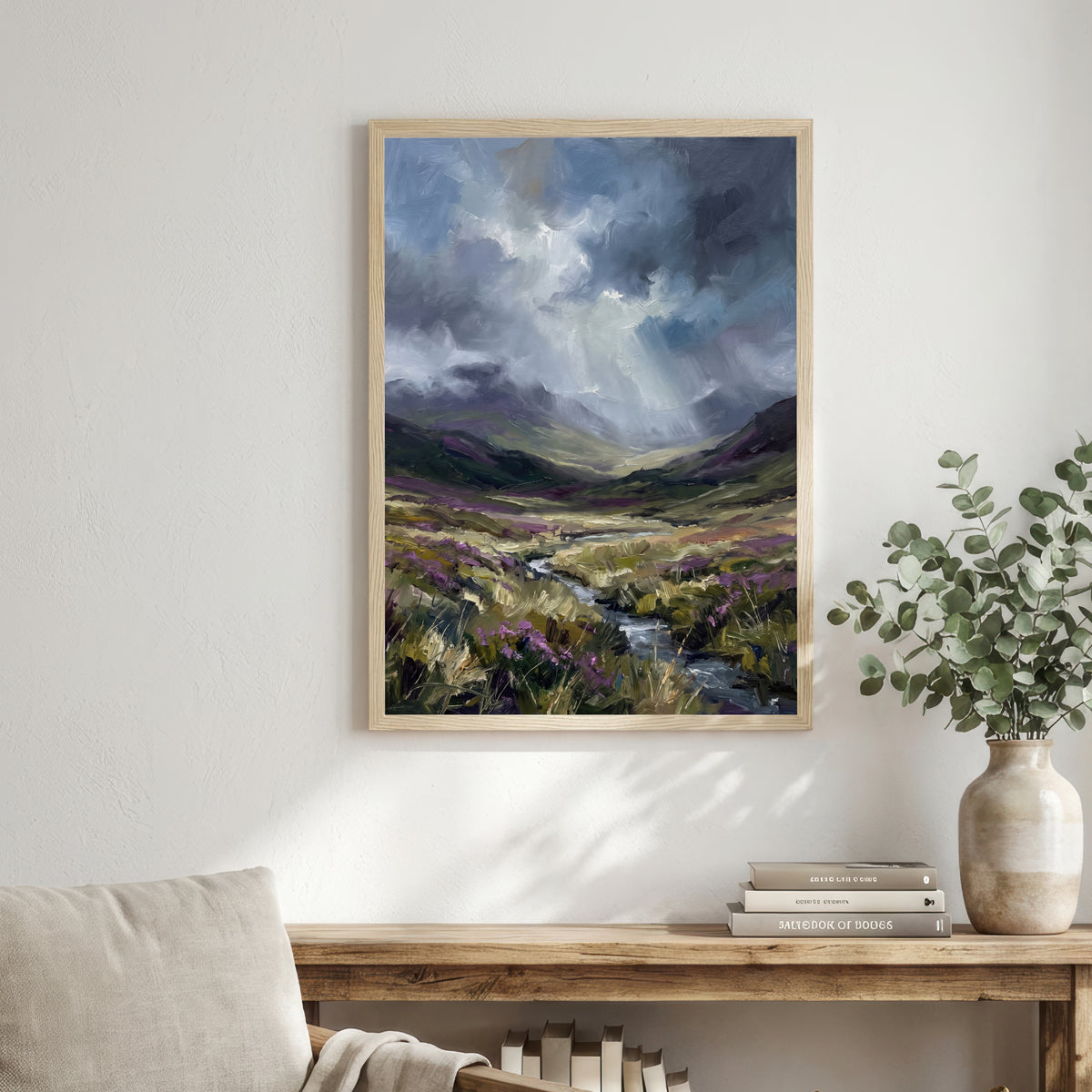 Moody Mountain Valley Art Print