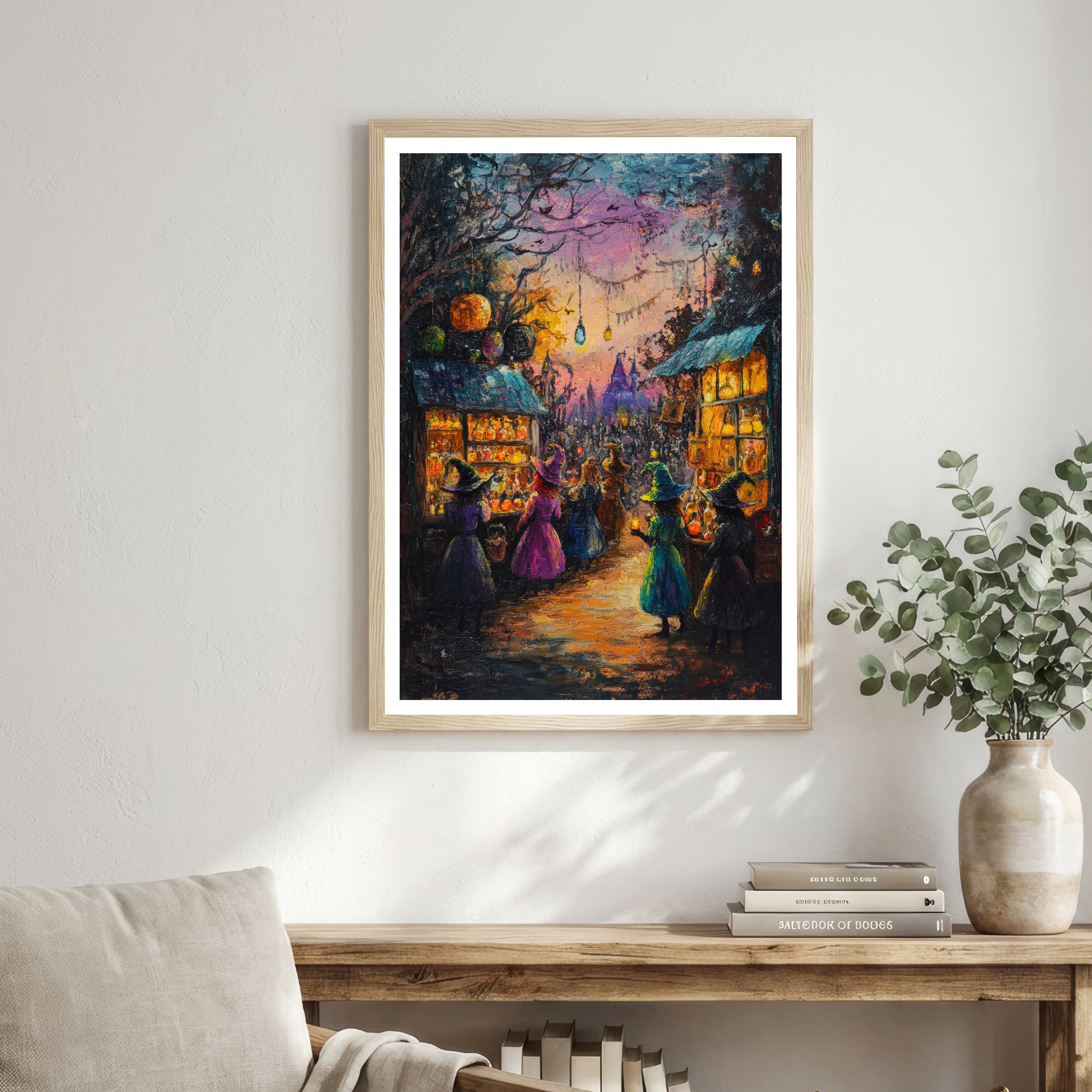 Enchanted Market Night Art Print