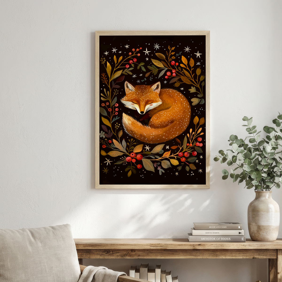 Sleeping Fox Woodland Art Print