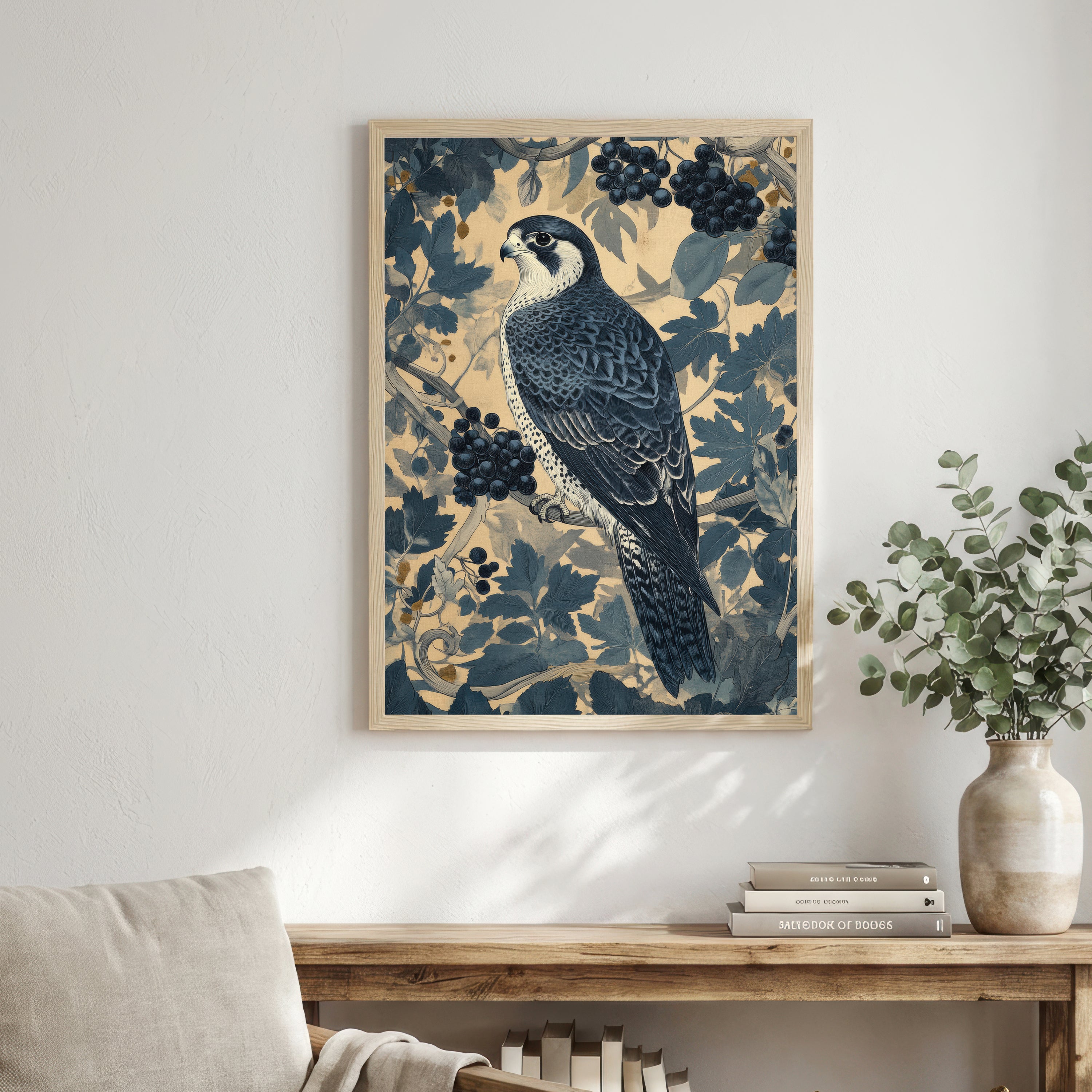 Peregrine Falcon Botanical Art Print
