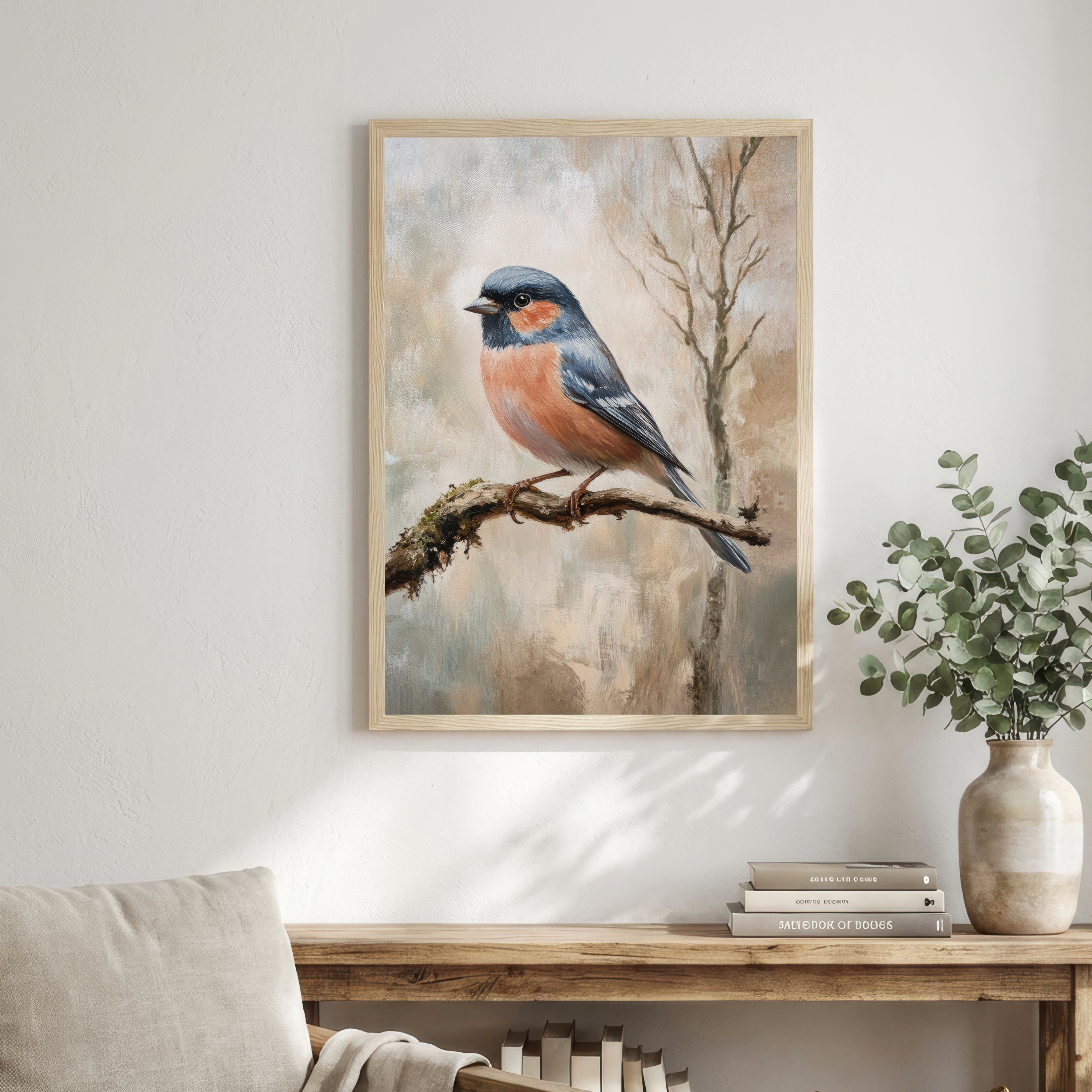 Painterly Chaffinch Bird Art Print