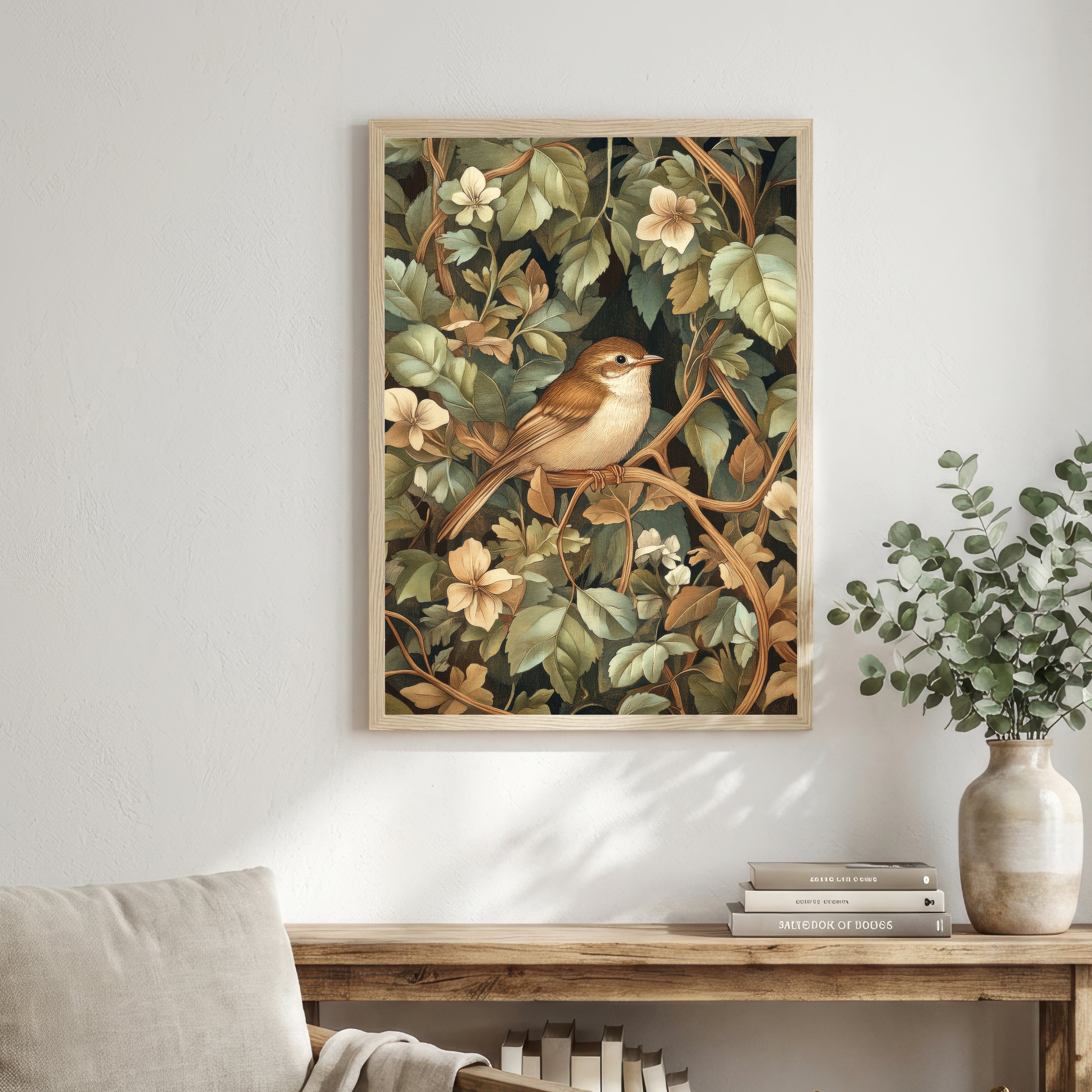 William Morris Inspired Songbird Art Print