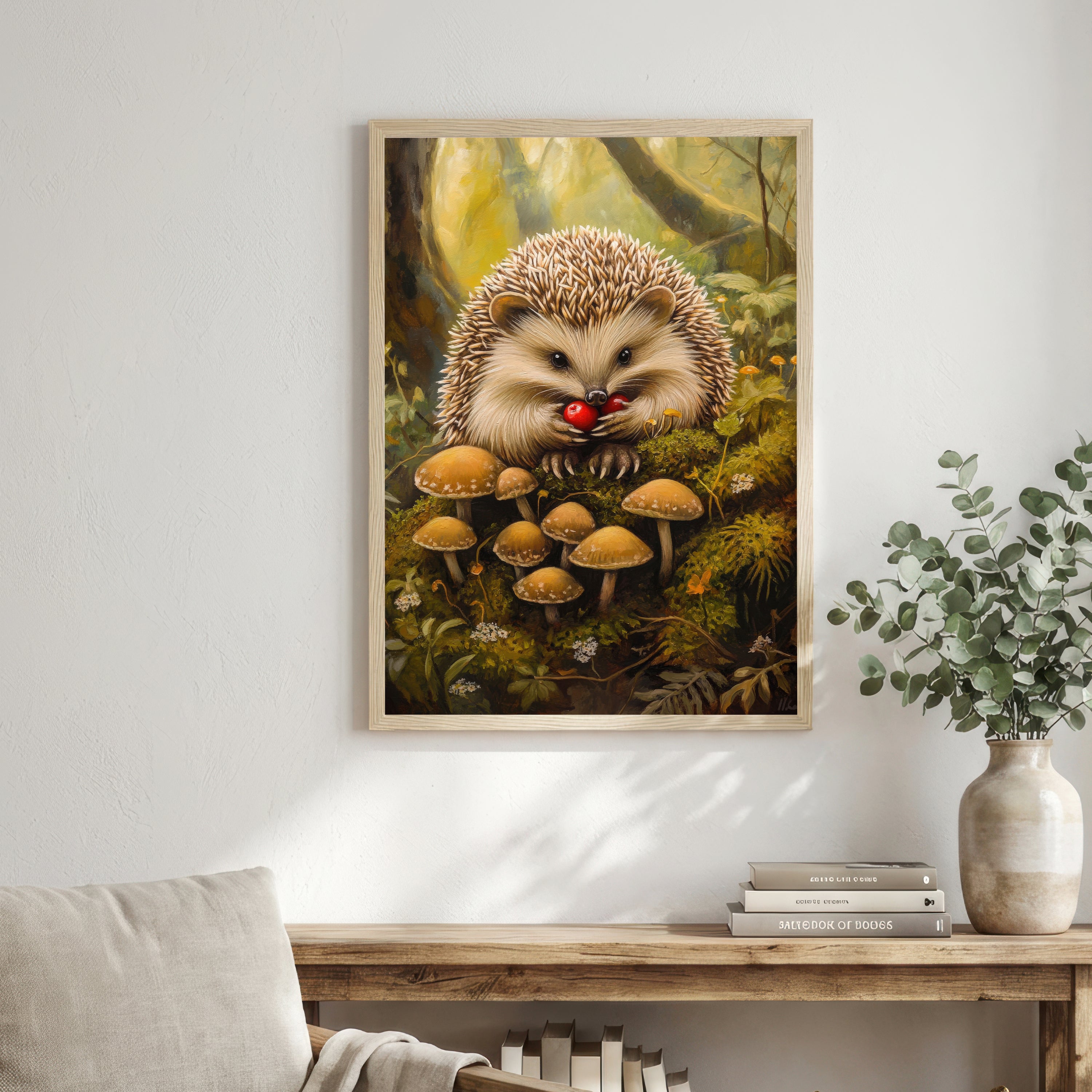 Whimsical Hedgehog Woodland Art Print