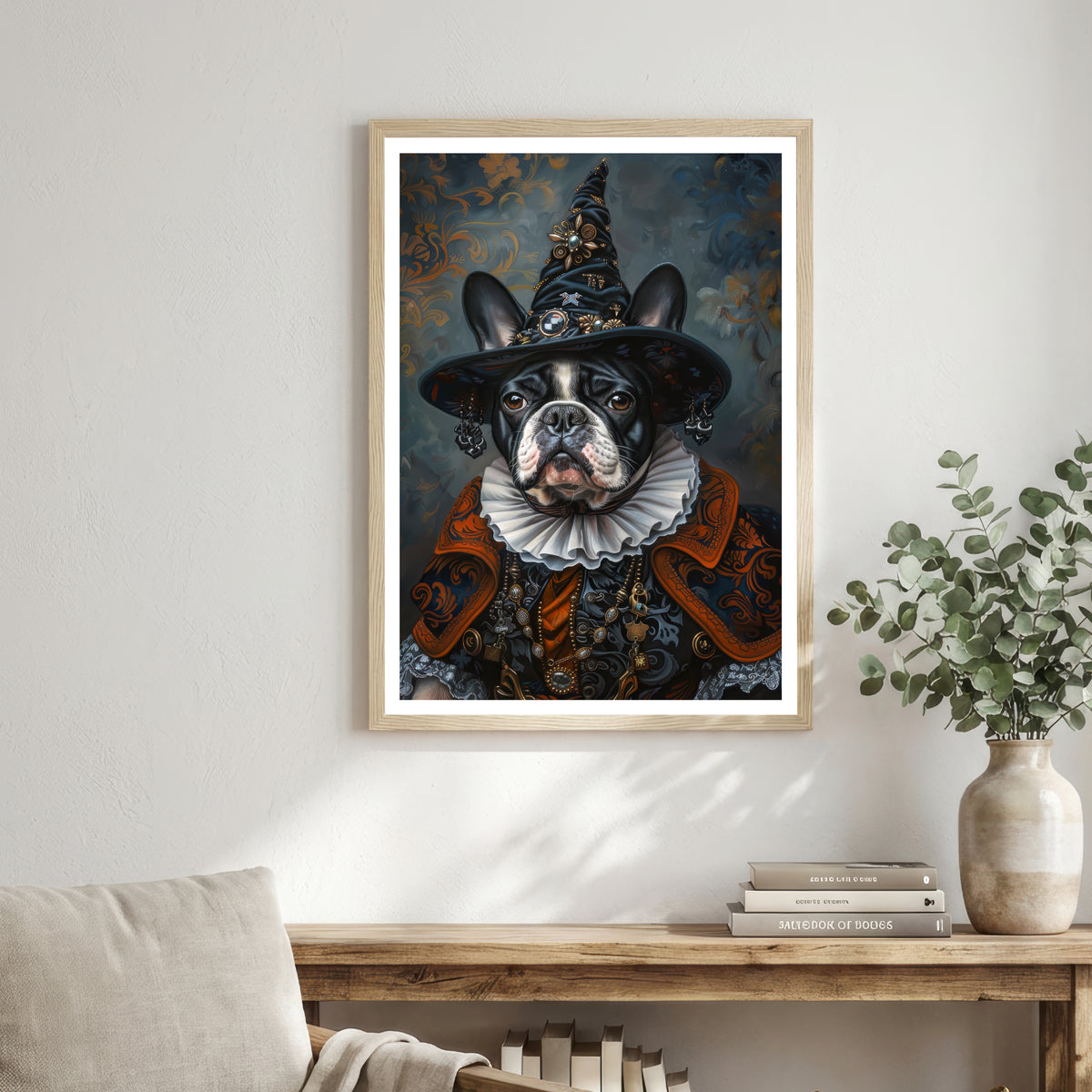 Witchy French Bulldog Art Print
