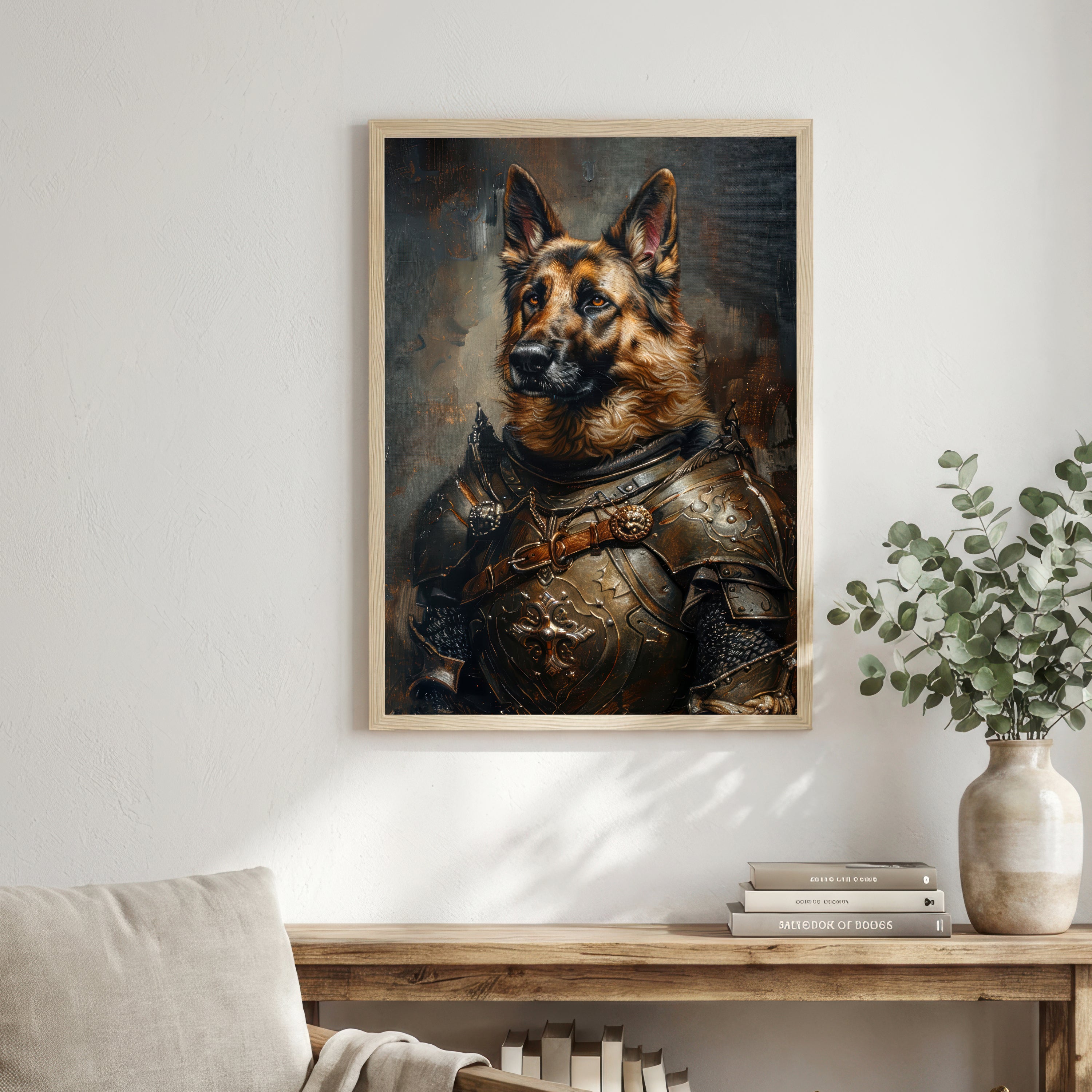 Armoured Dog Warrior Art Print