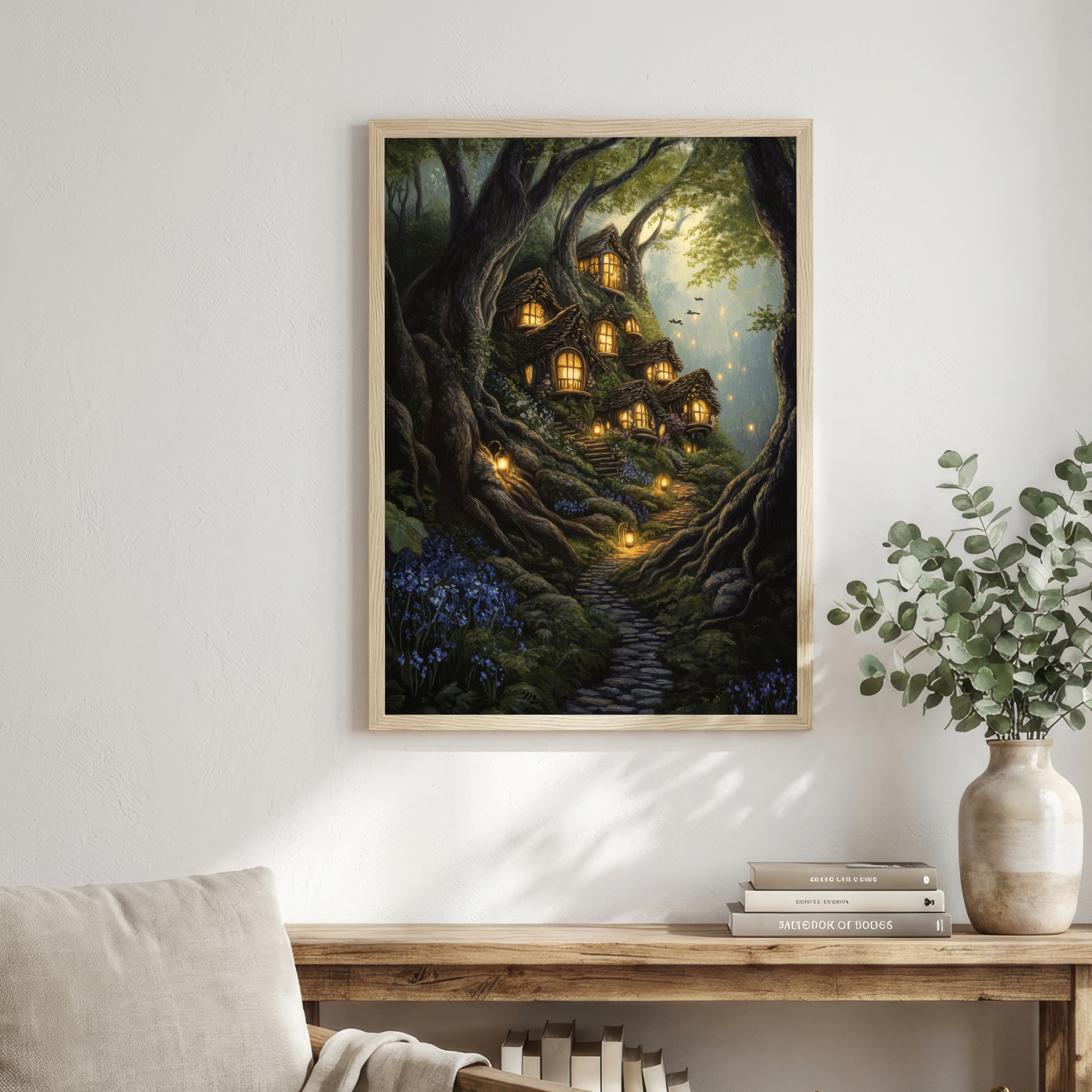 Enchanted Forest Treehouse Art Print