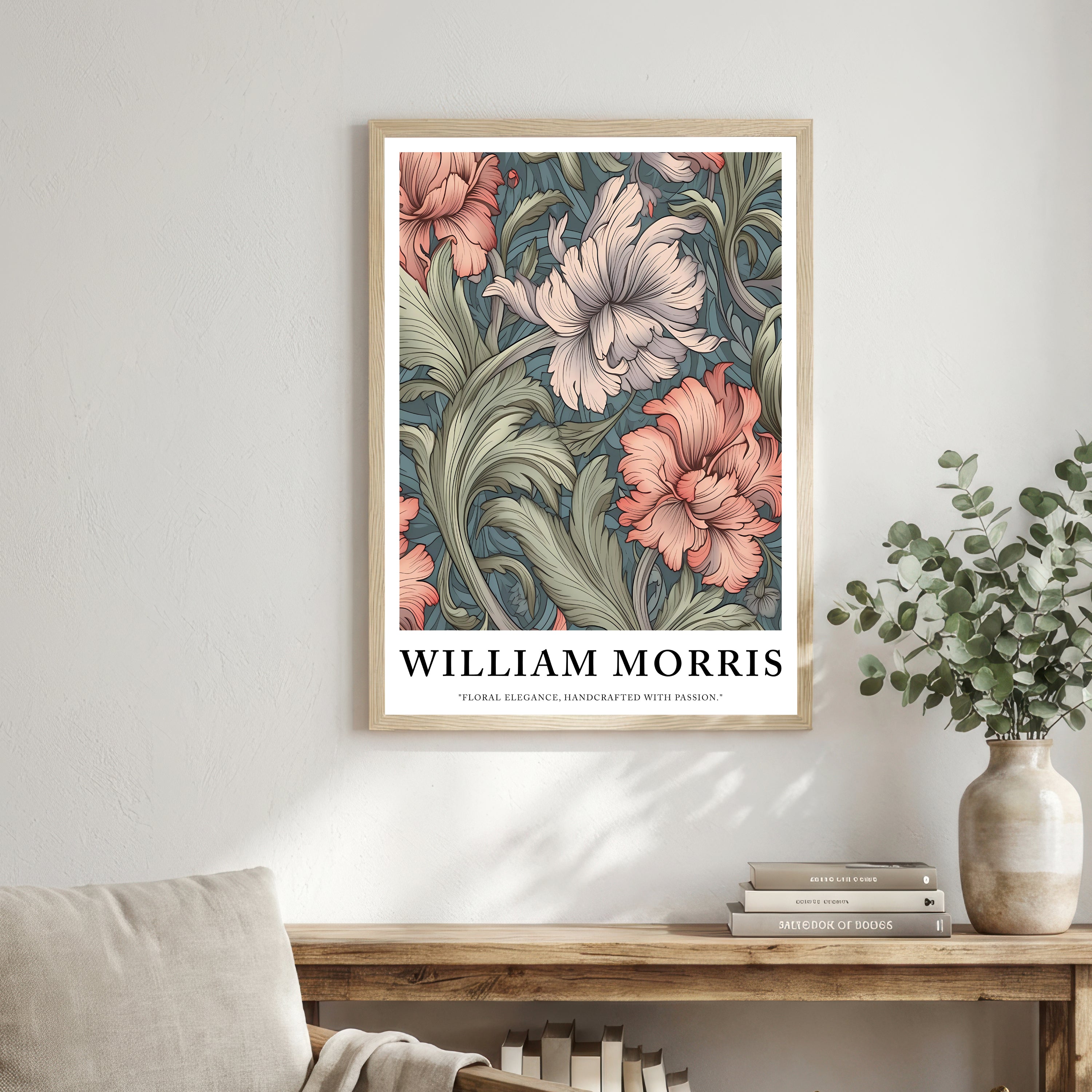 William Morris Inspired Floral Art Print