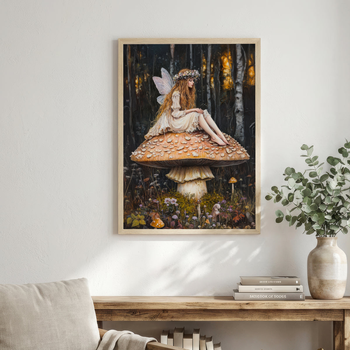 Forest Fairy Mushroom Art Print