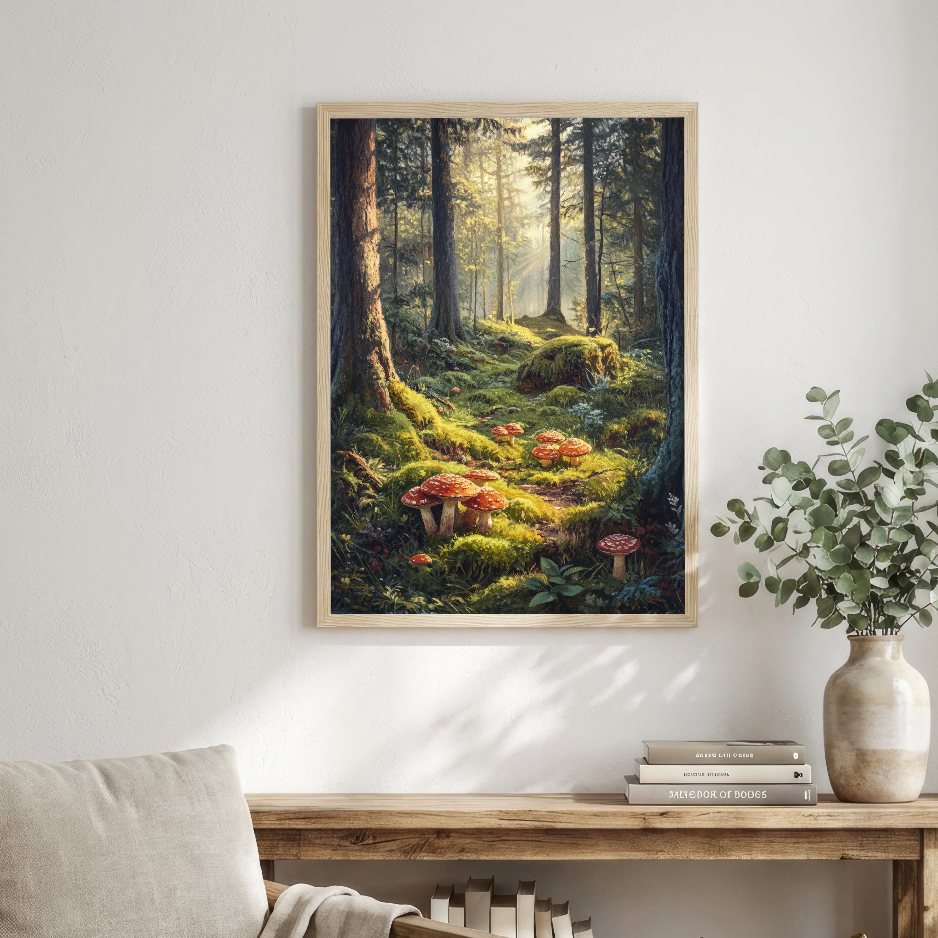 Enchanted Mushroom Forest Art Print