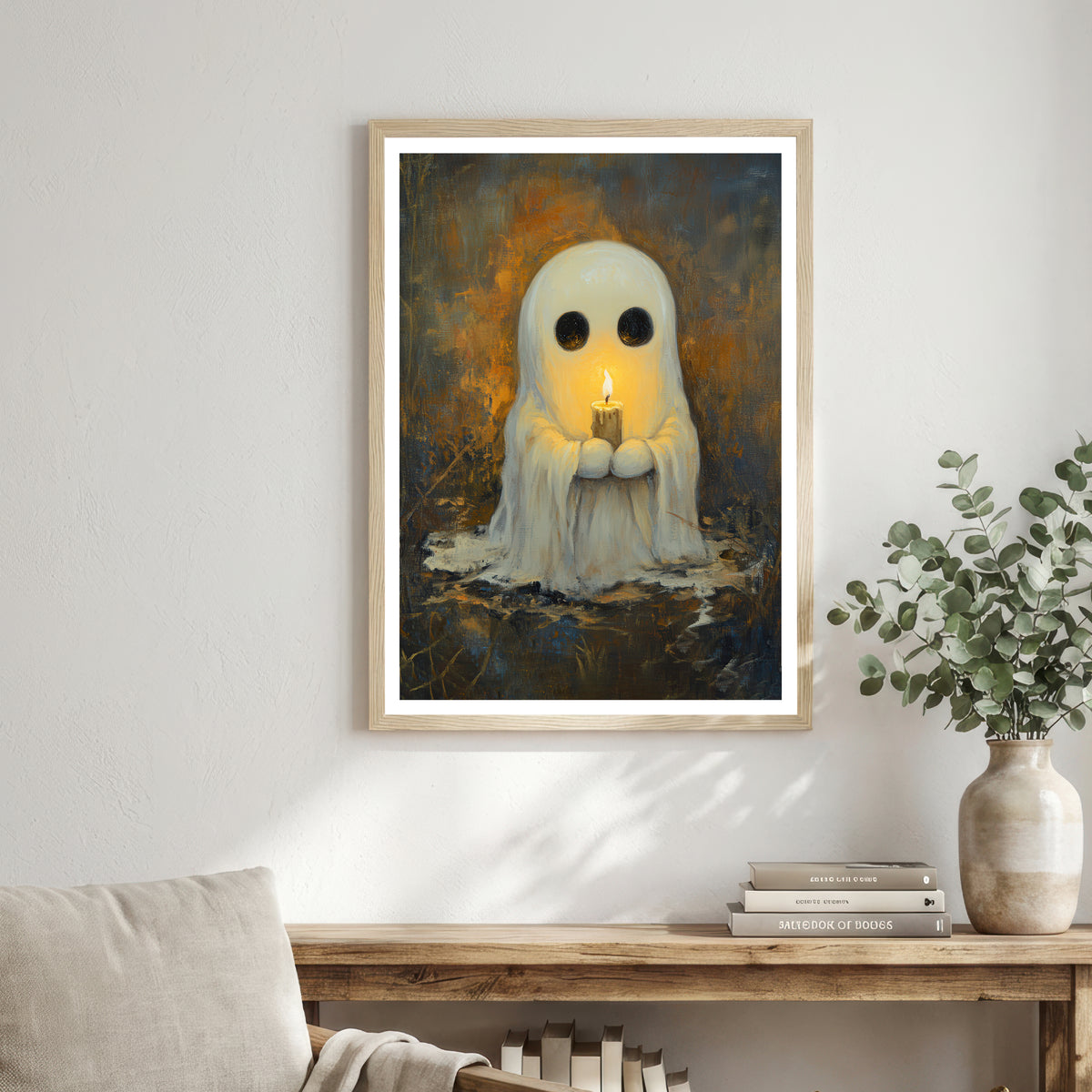 Ghost Holding Candle Art Print
