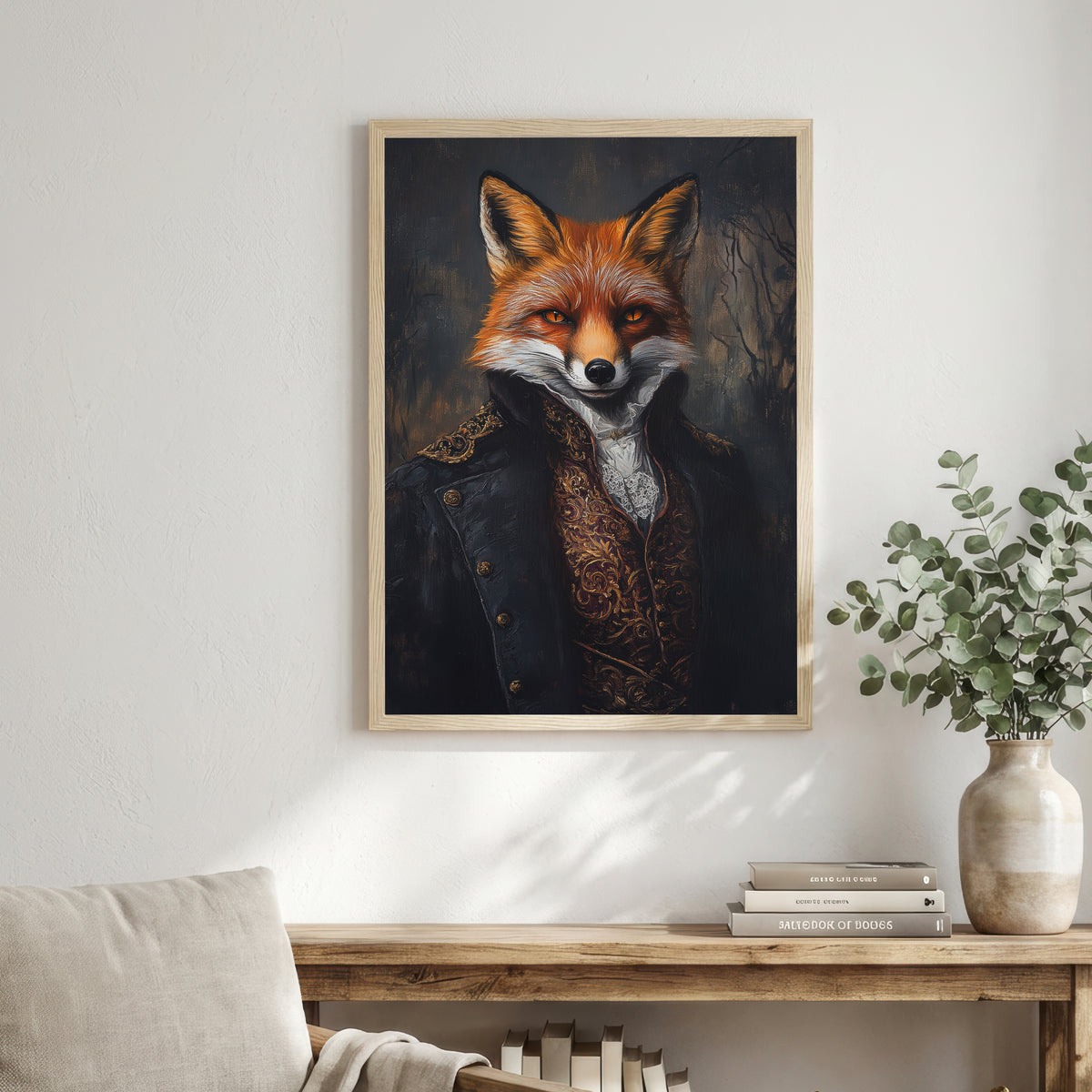 Dapper Fox Dark Academia Art Print