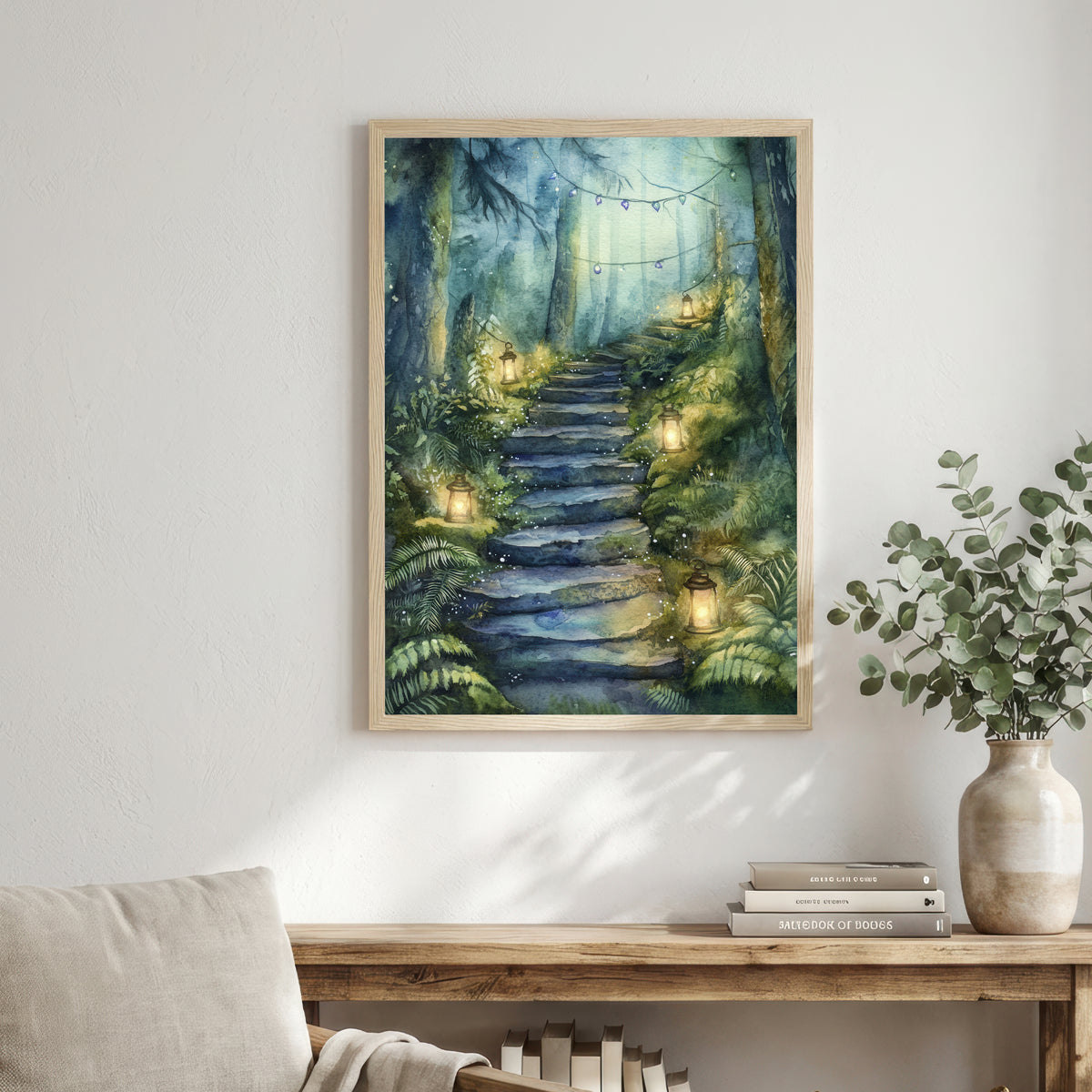 Enchanted Forest Lantern Art Print